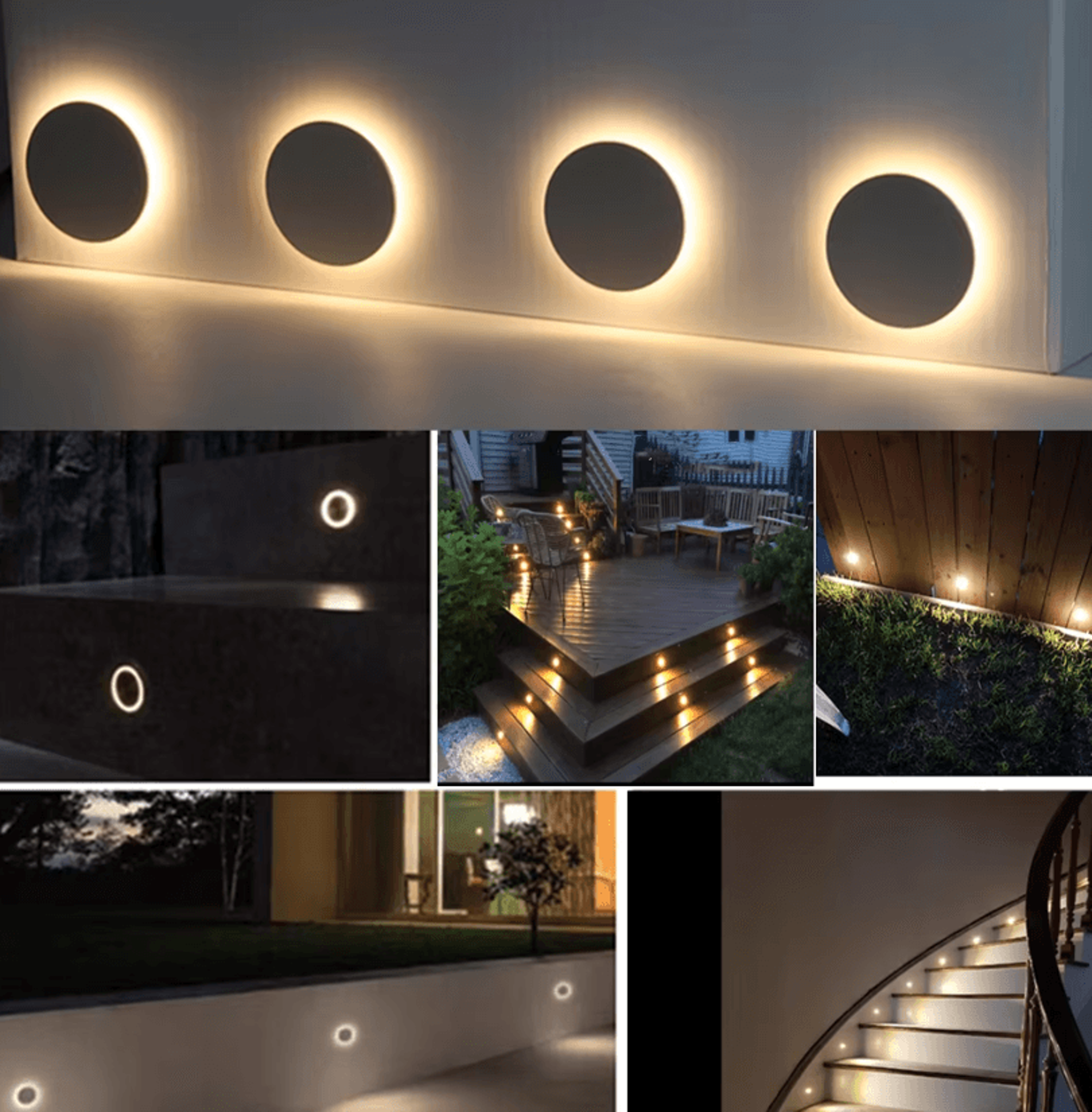 1W IP67 Recessed LED Stair Wall Light 12V 24V Waterproof Step Lamp For Garden Corridors And Outdoor 1