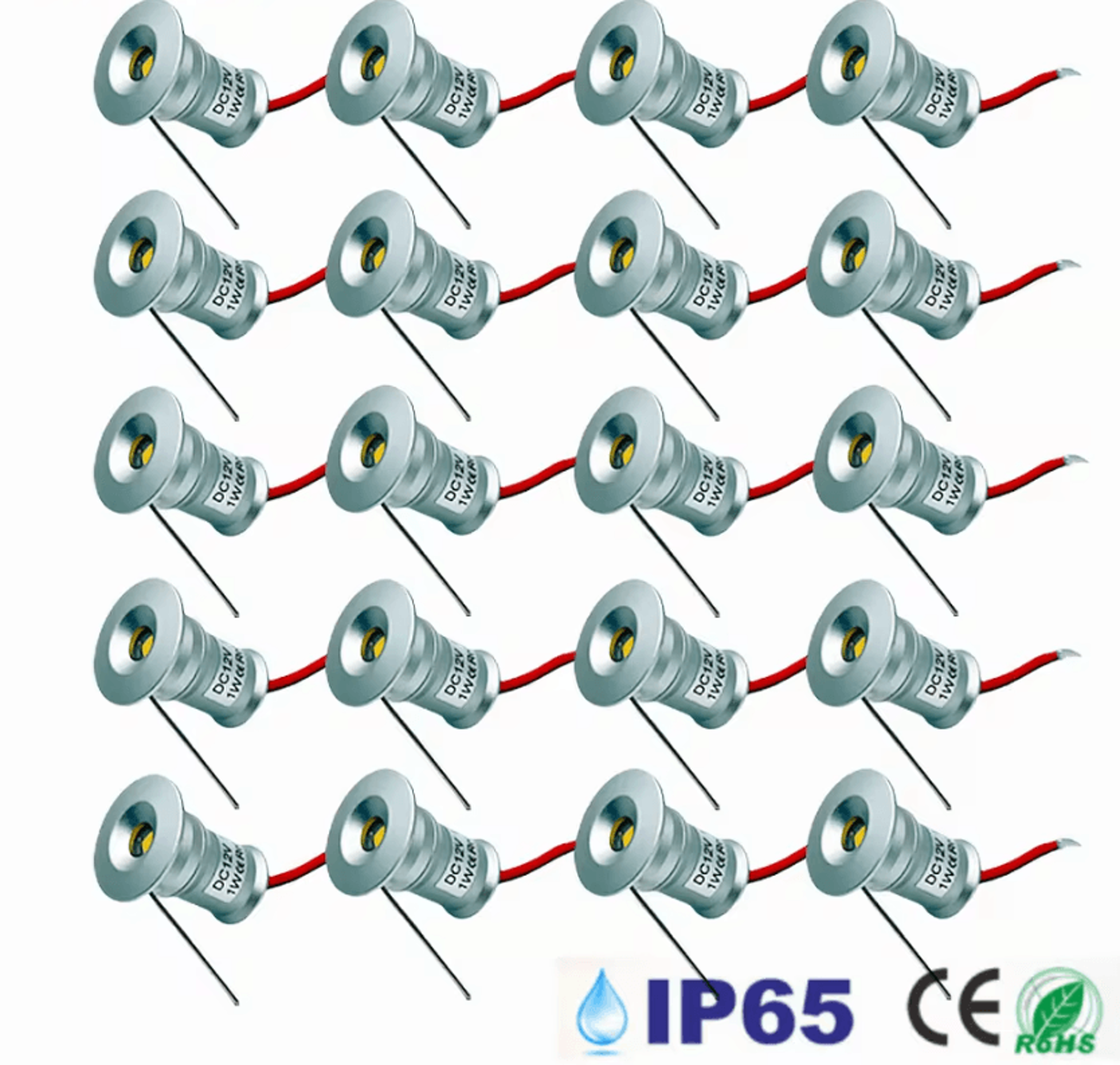 1W IP65 Mini LED Downlight 24V 15mm Dimmable Recessed Spotlight For Jewelry Cabinets And Ceilings 0