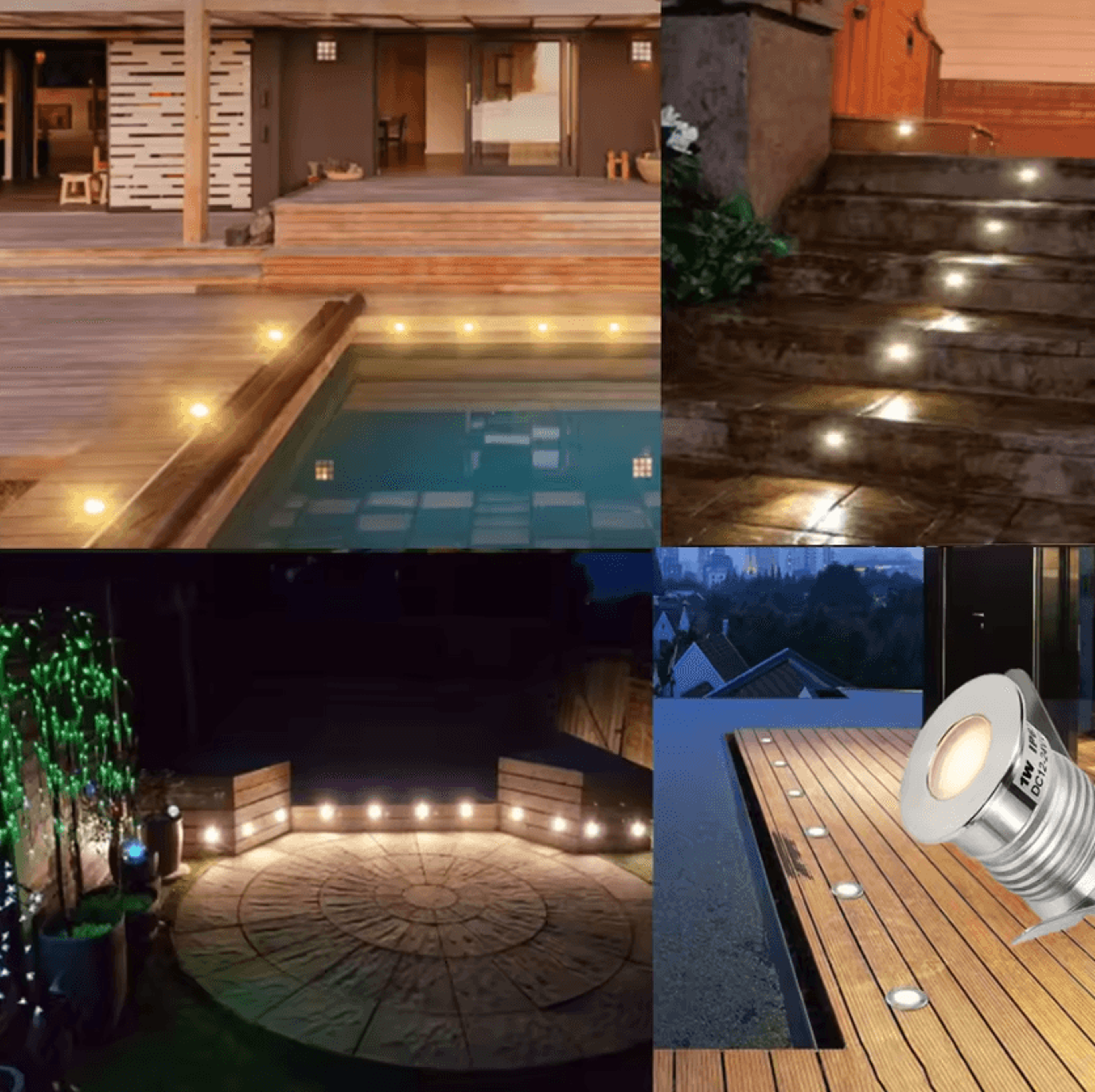 1W 3W IP67 Waterproof LED Underground Light 12V 24V Recessed Garden Floor Spotlight For Pathways An 1