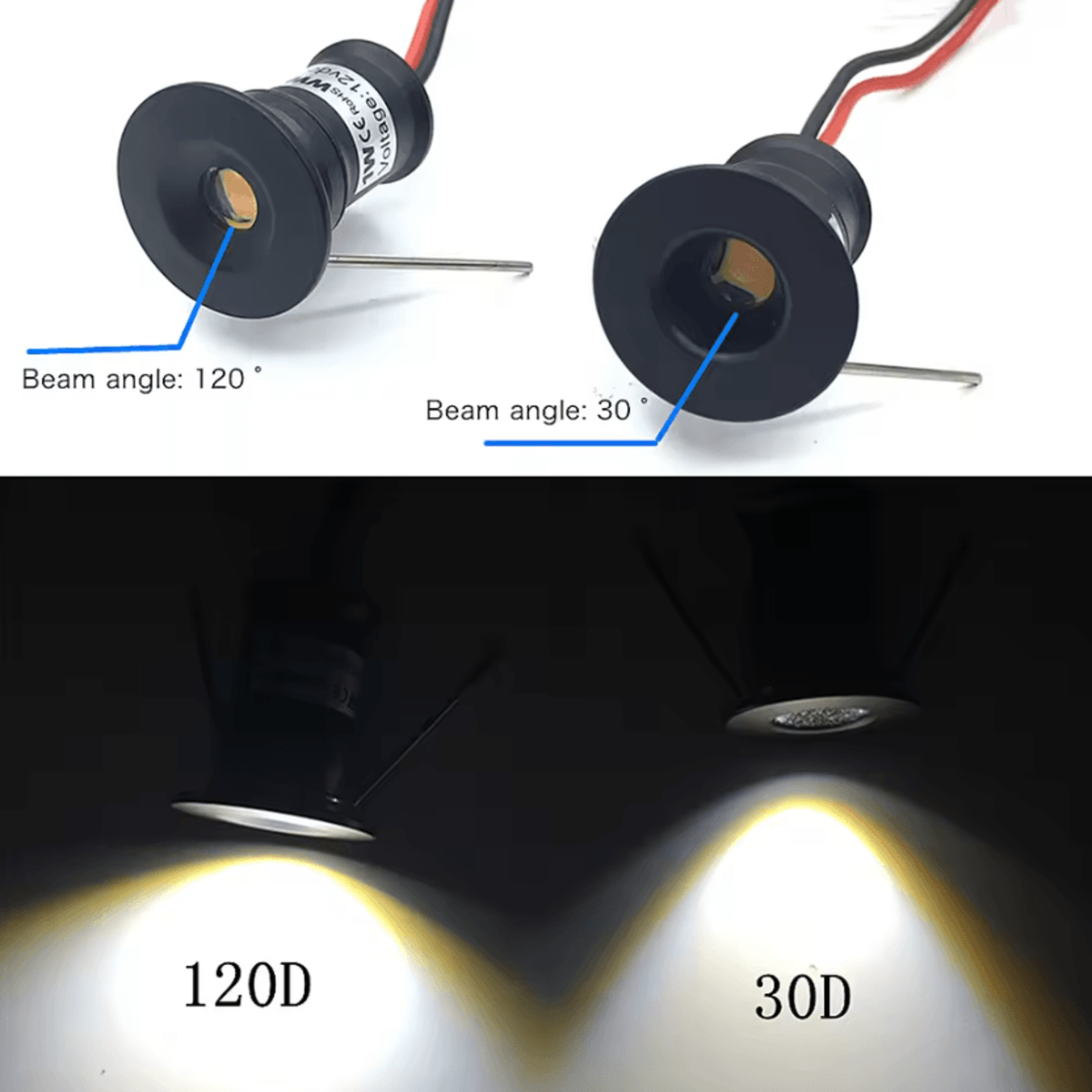 1W IP65 Dimmable Mini LED Spotlight 12V 24V Recessed Ceiling Downlight For Cabinets Stairs And Part 3