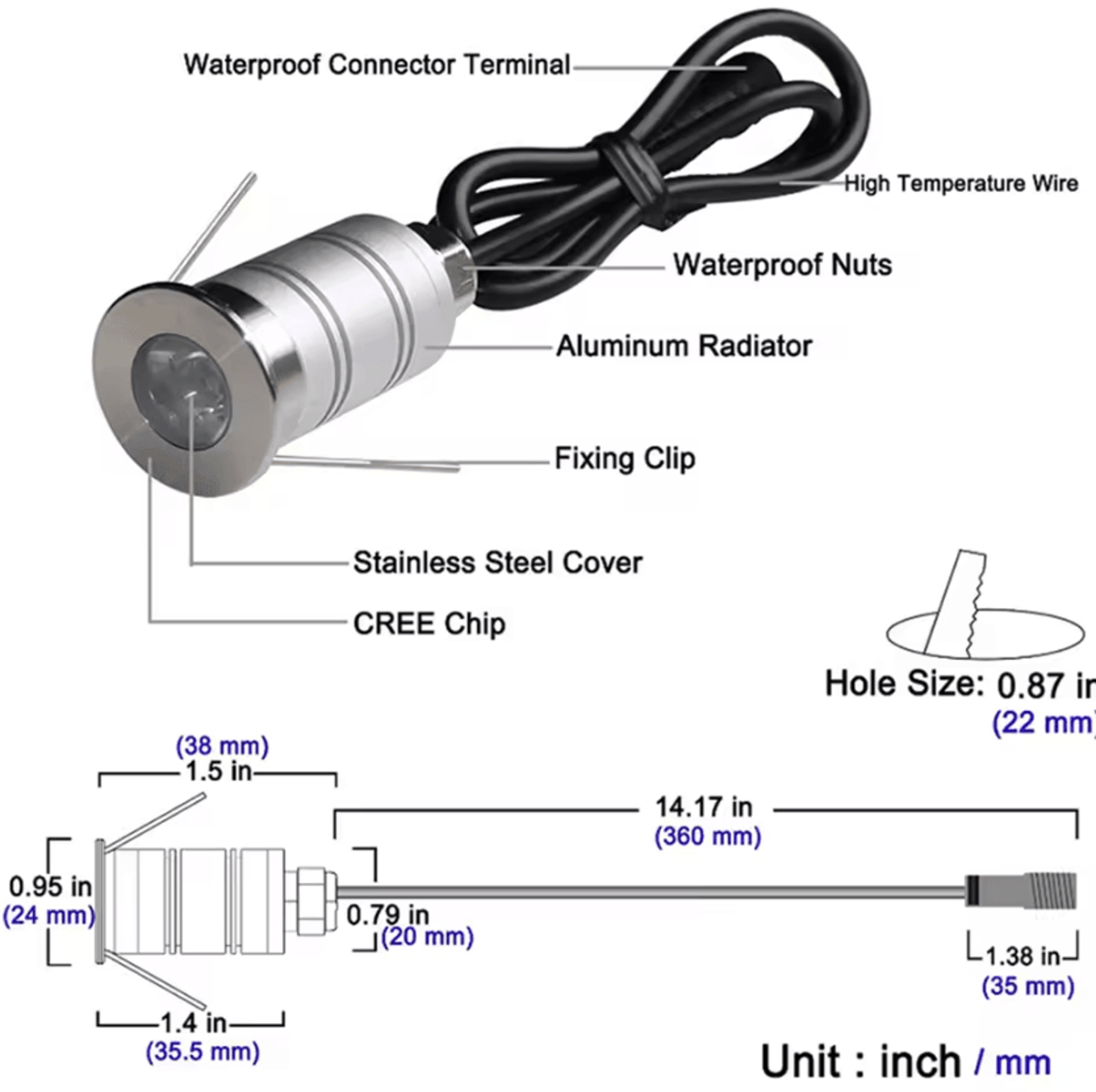 1W IP67 Waterproof LED InGround Spotlight 12V Garden Pathway Light With Transformer For Patio And L 3