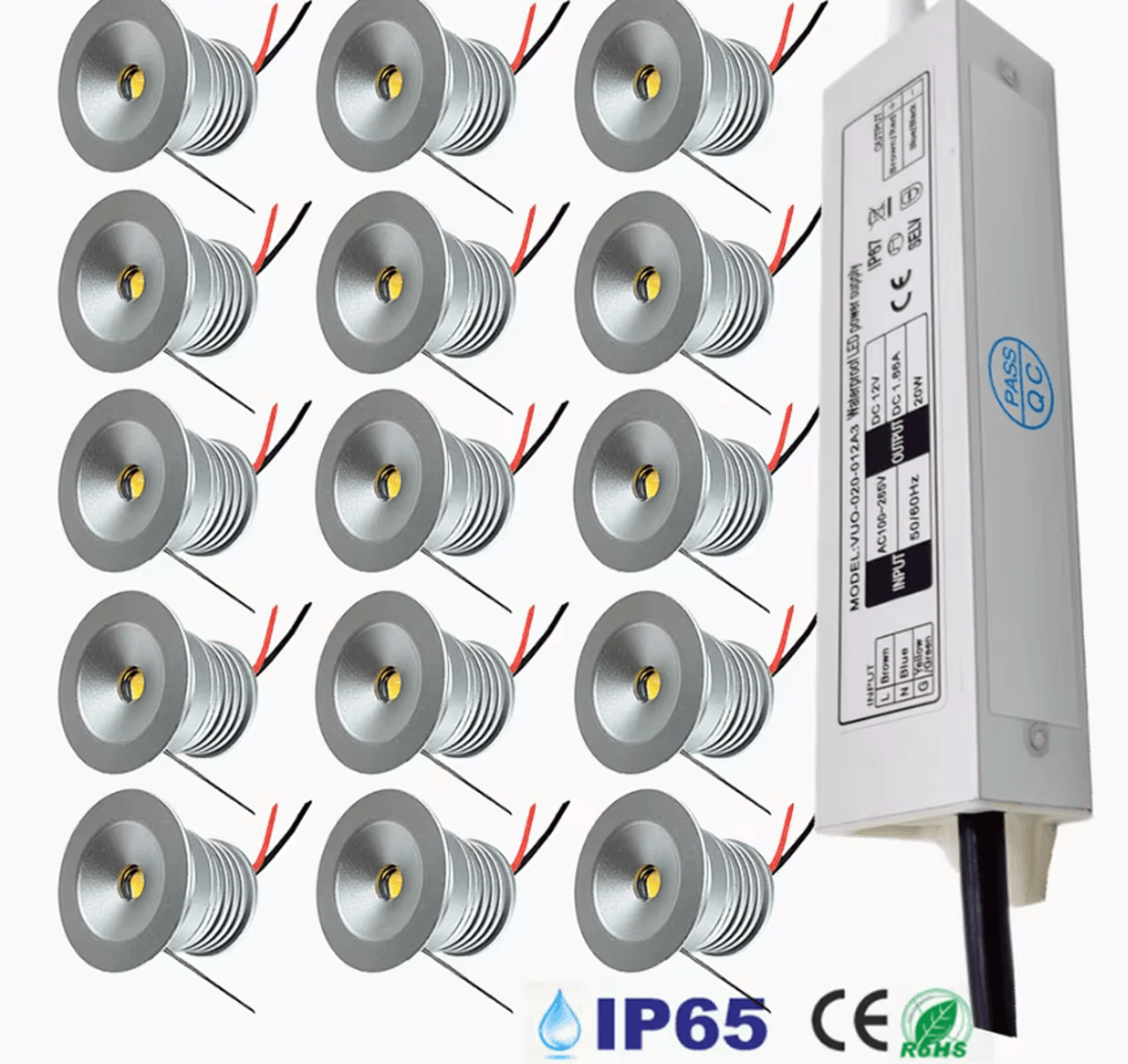 1W Mini LED Under Cabinet Downlight 12V 25mm Aluminum Recessed Ceiling Spotlight With AC100265V Dri 0