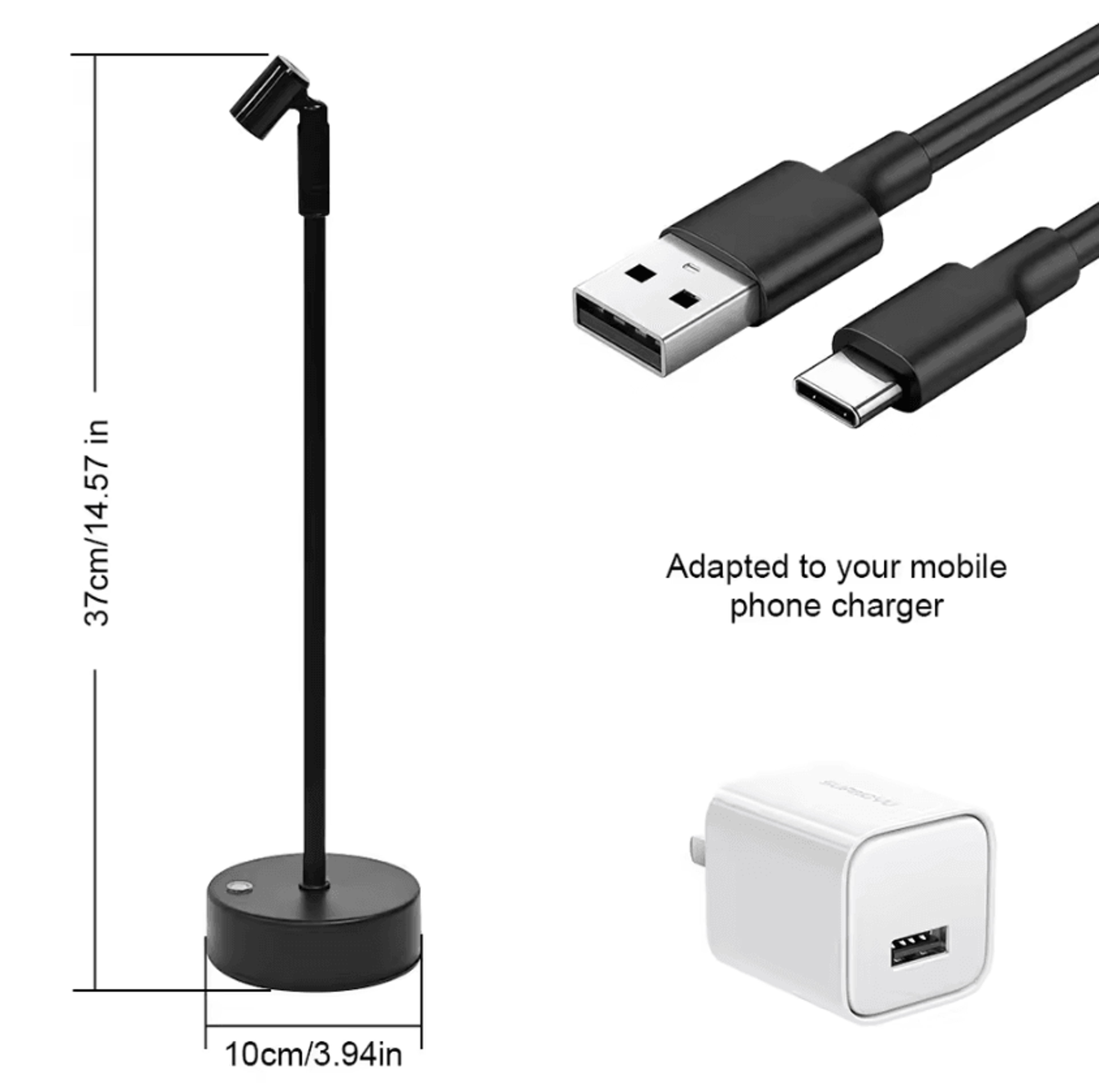 Rechargeable LED Atmosphere Table Lamp Touch Dimmable Vintage Bedside Light For Bedroom Hotel And D 2