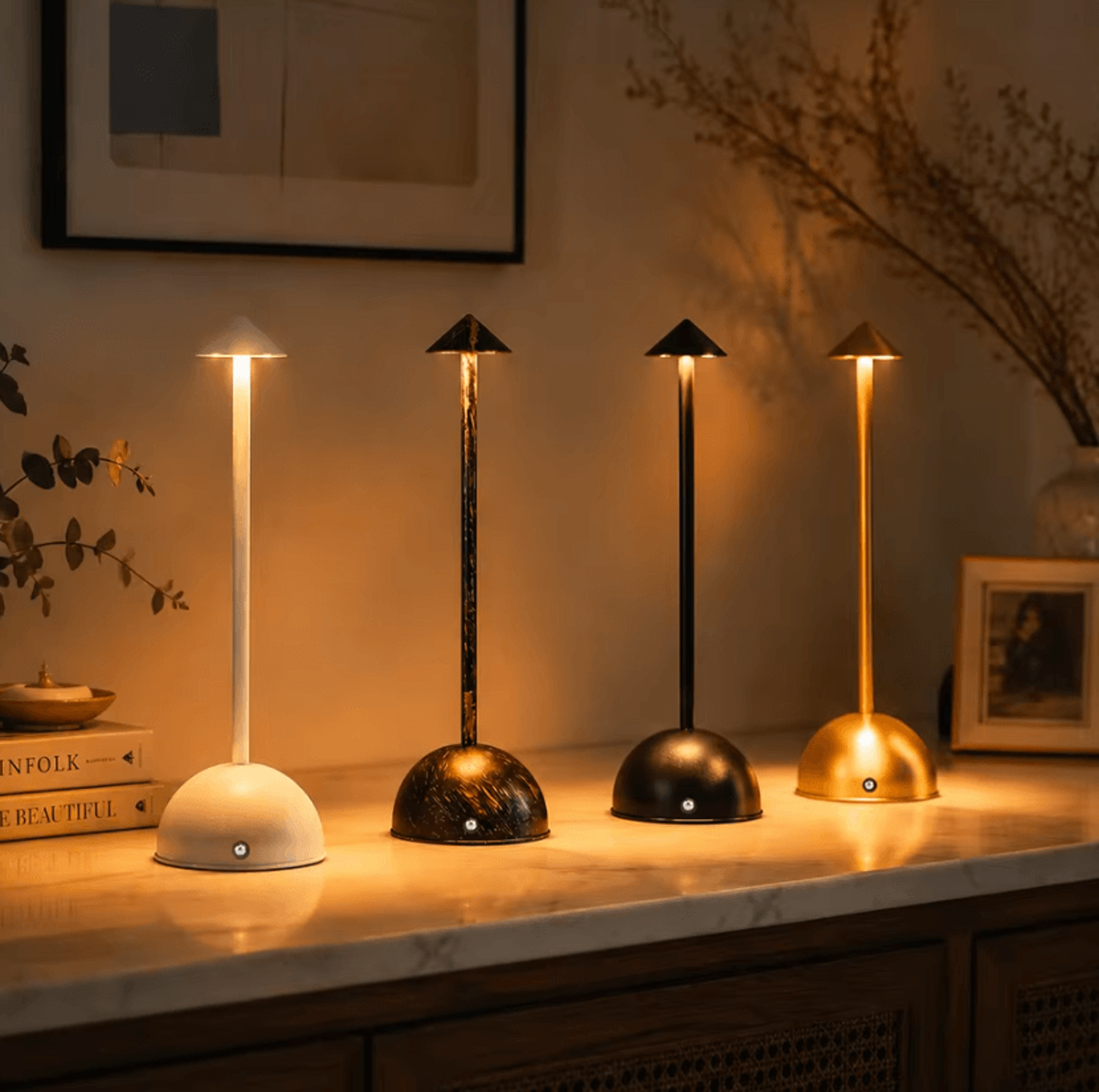 Portable Rechargeable LED Table Lamp Wireless Touch Dimmable Bedside Light For Home Cafe And Bar De 0