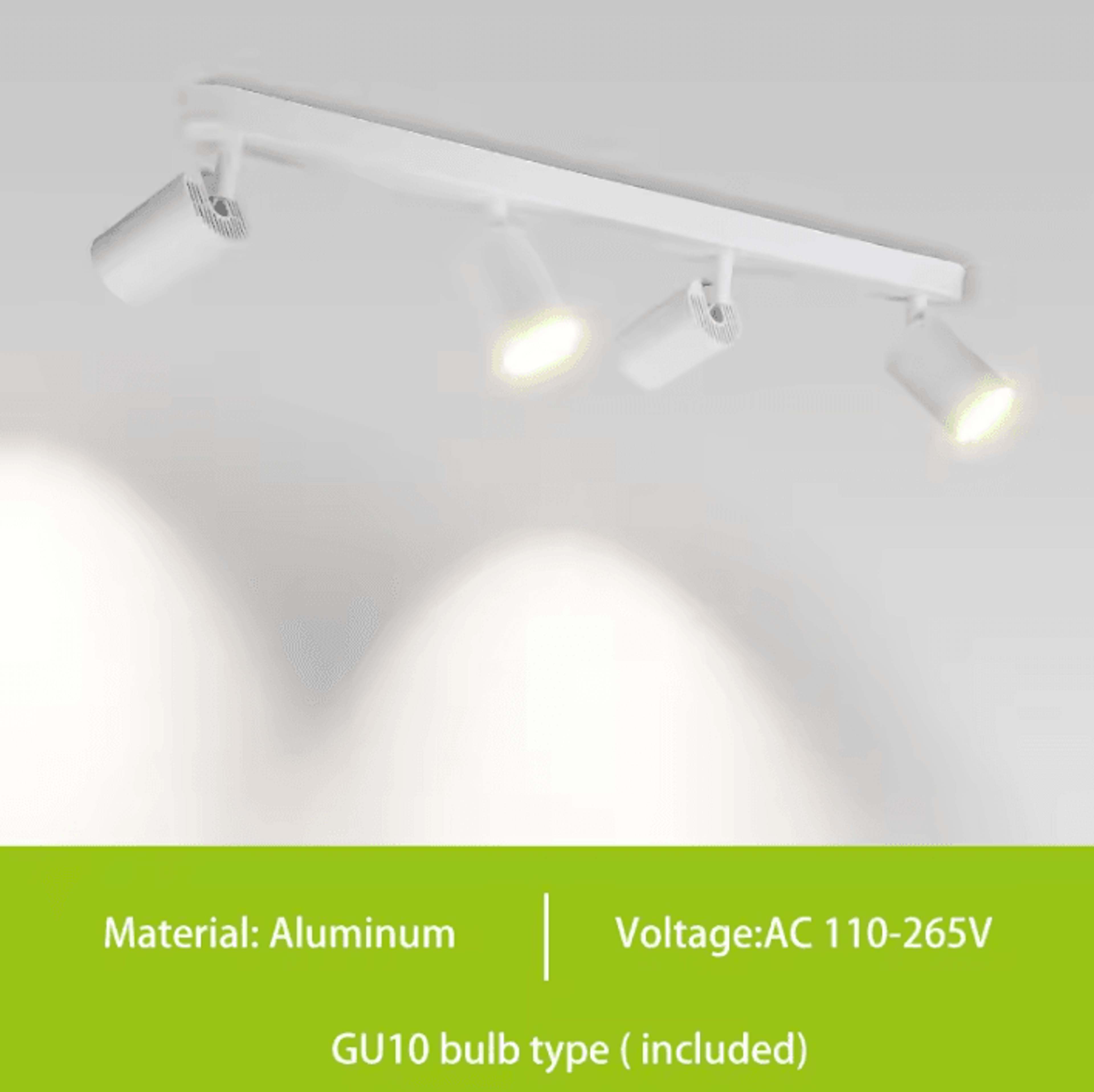 GU10 COB LED Track Spotlight 110V 220V 3Color Ceiling Light For Kitchen Living Room And Commercial  5