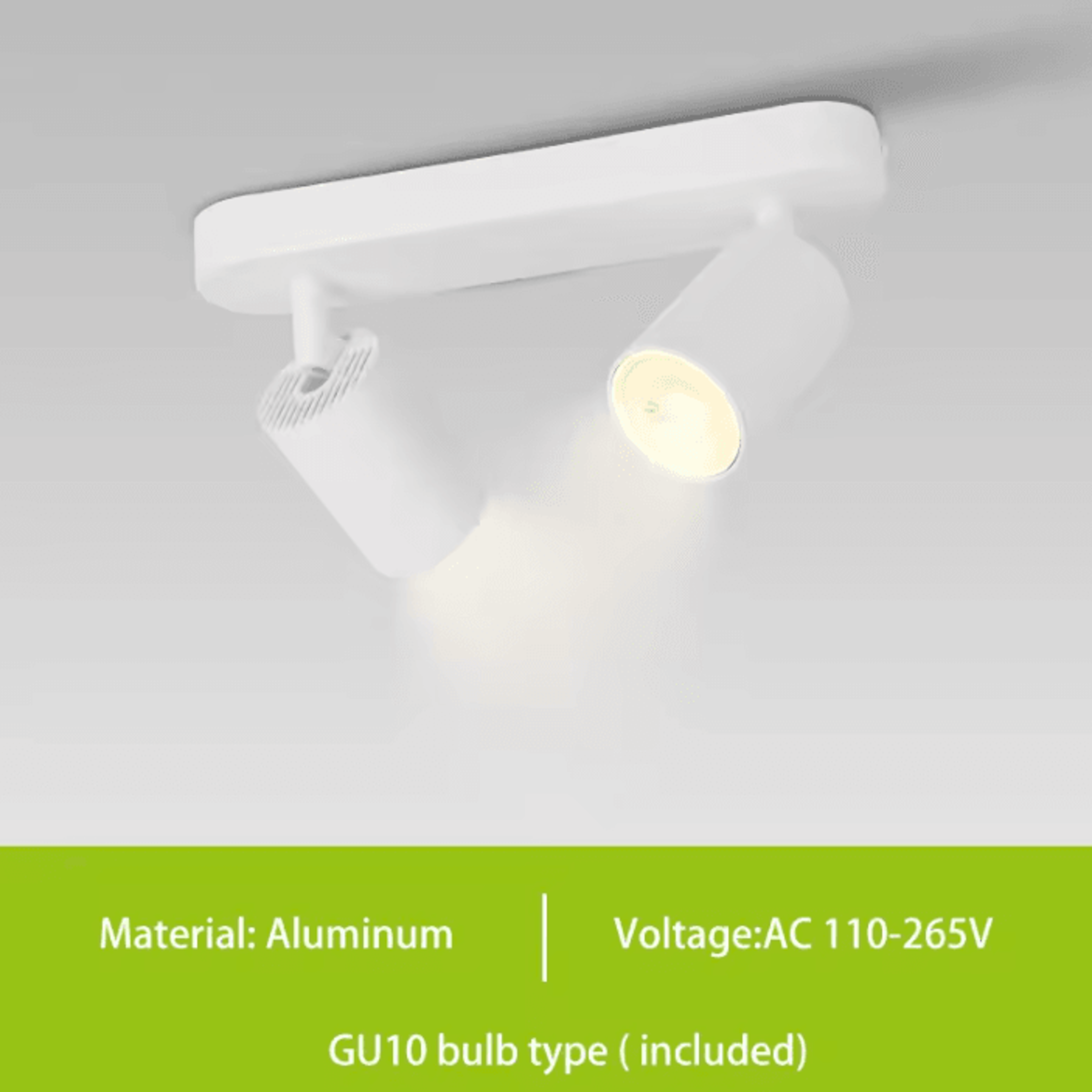 GU10 COB LED Track Spotlight 110V 220V 3Color Ceiling Light For Kitchen Living Room And Commercial  3
