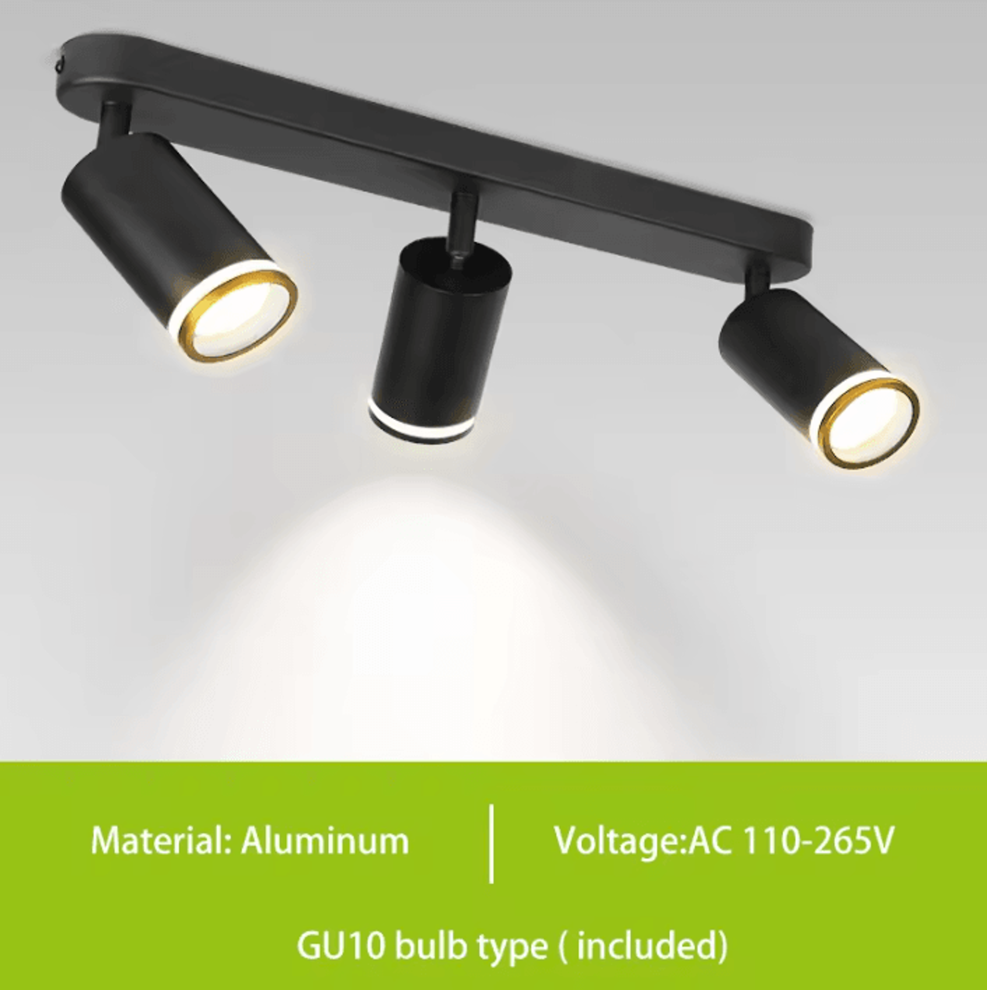 GU10 COB LED Track Spotlight 110V 220V 3Color Ceiling Light For Kitchen Living Room And Commercial  8