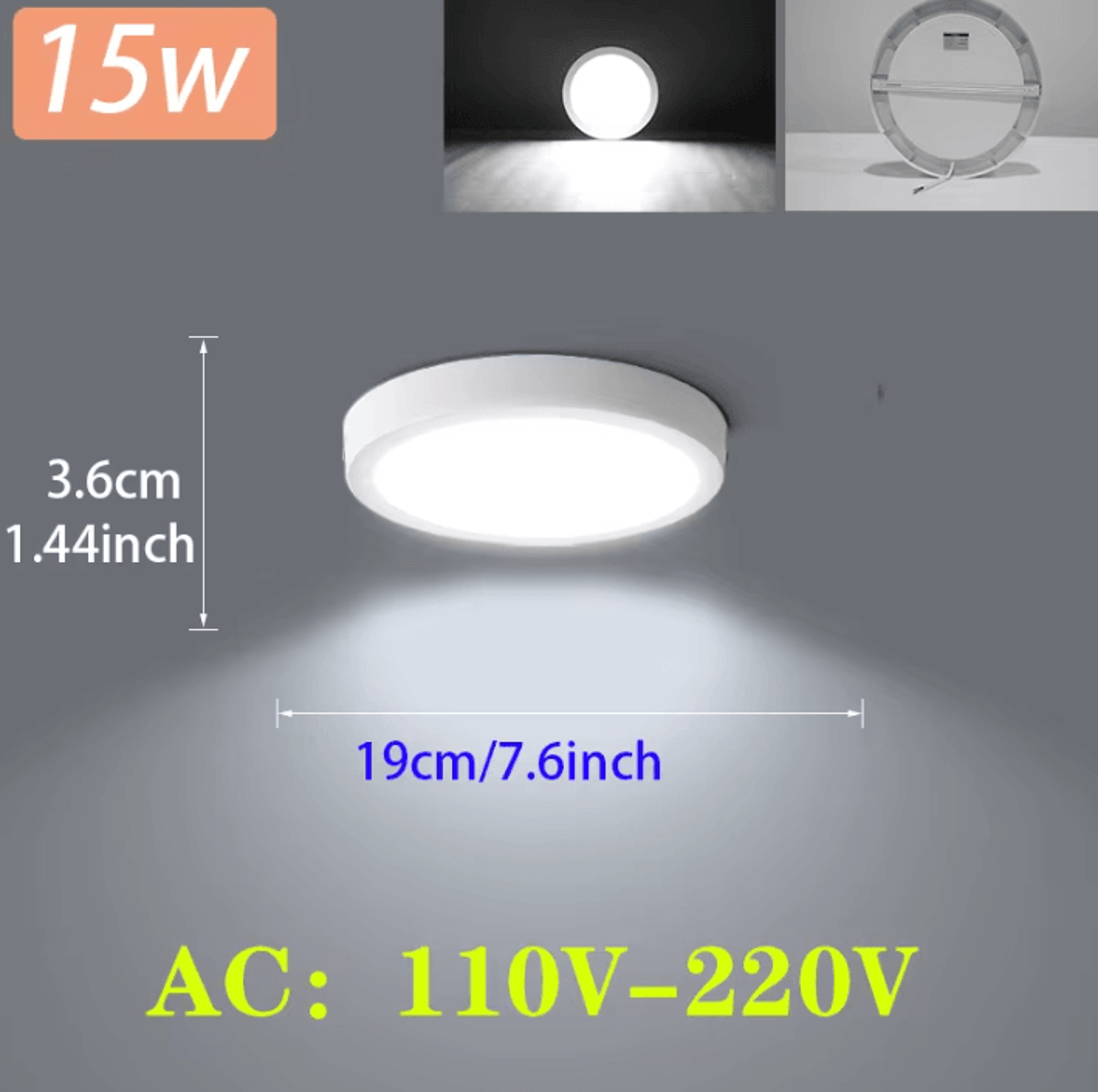 Modern LED Ceiling Panel Light 15W 20W 30W AC 110V220V Indoor Fixture For Living Room Bedroom And K 5