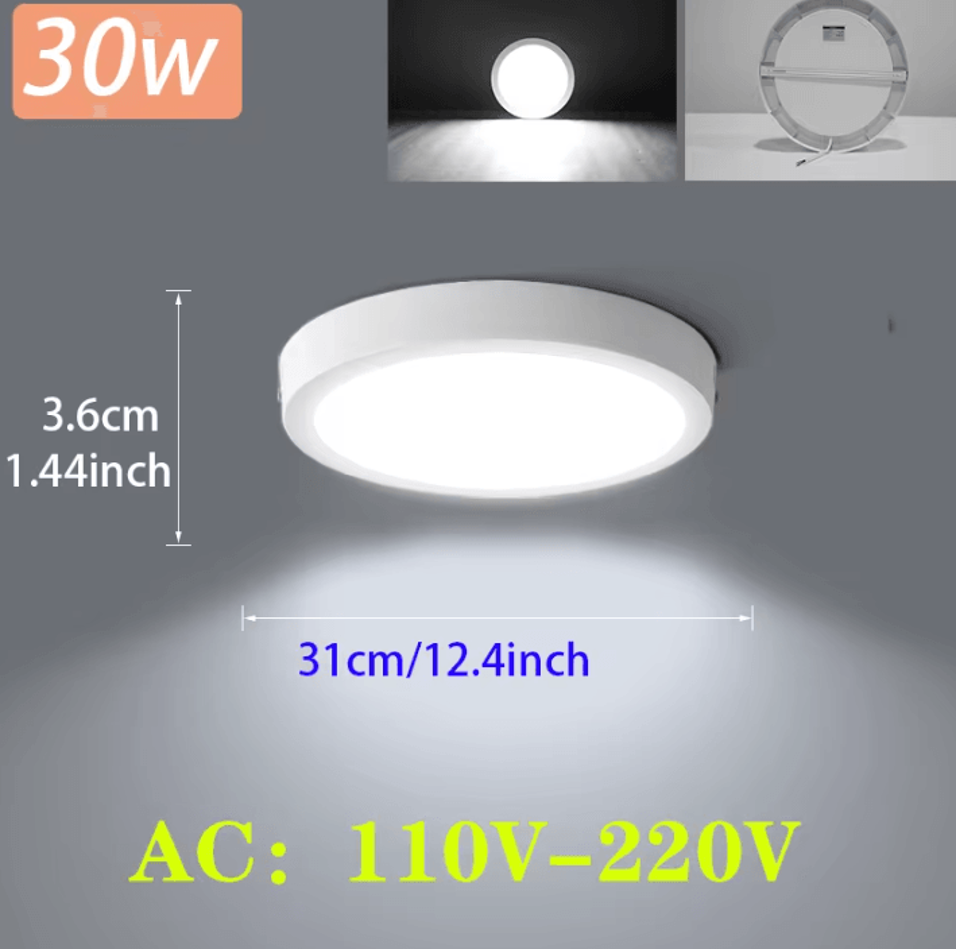 Modern LED Ceiling Panel Light 15W 20W 30W AC 110V220V Indoor Fixture For Living Room Bedroom And K 6