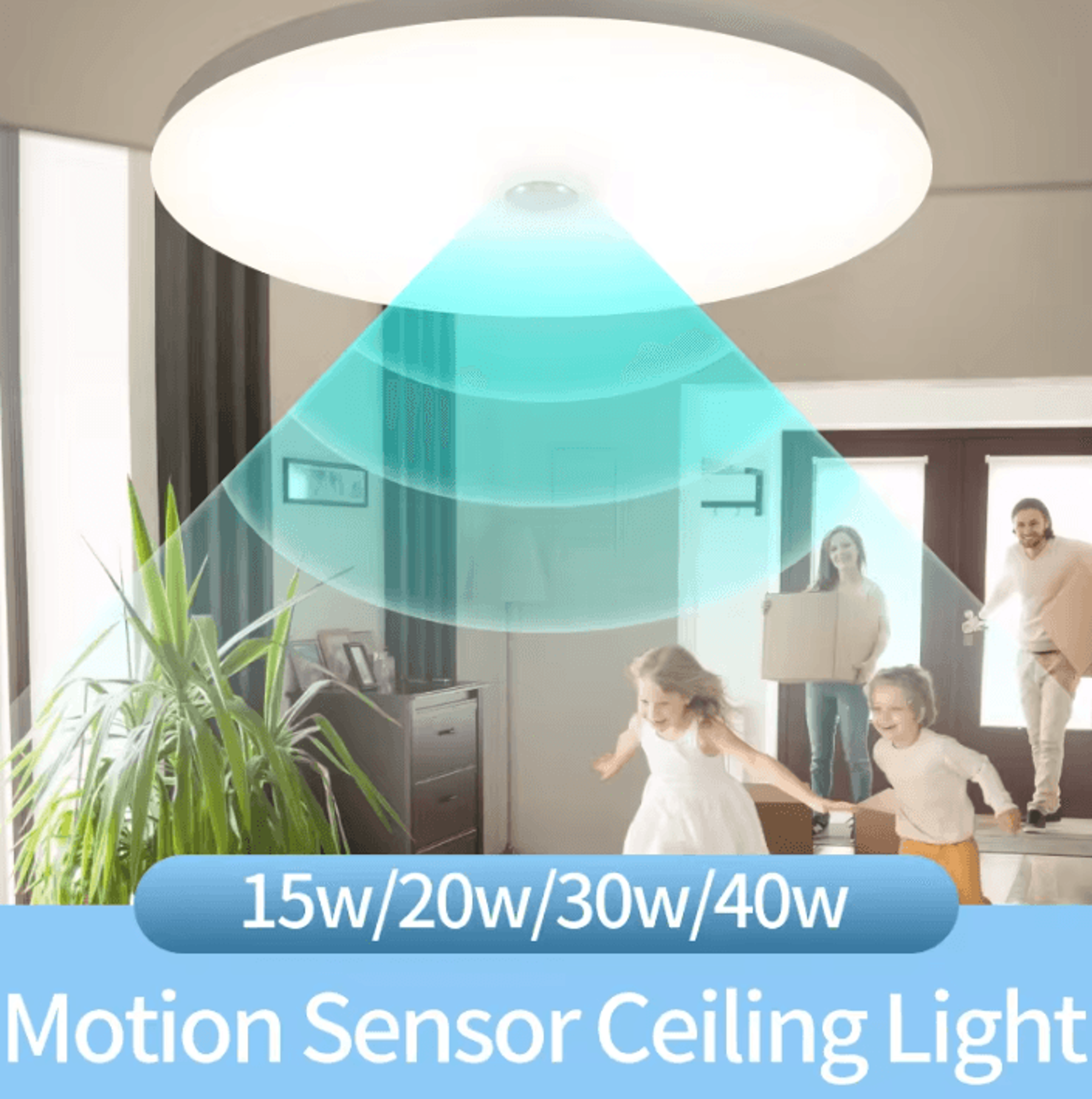 PIR Motion Sensor LED Ceiling Lamp 110V 220V Automatic Motion Detection Light For Corridor Garage A 0