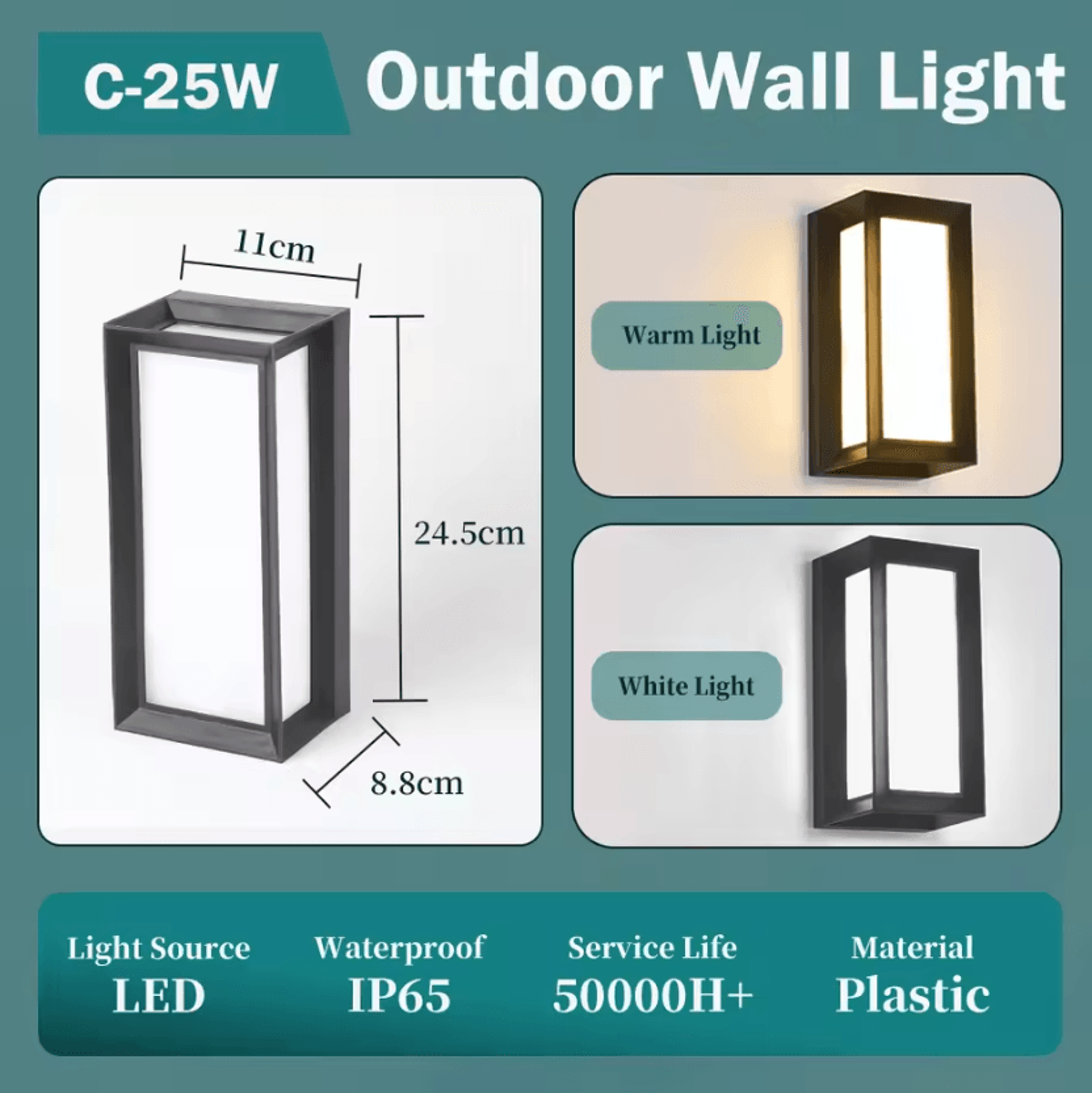 IP65 Waterproof LED Wall Light Energy Saving Outdoor Garden Lamp For Corridor Balcony And Home Deco 5
