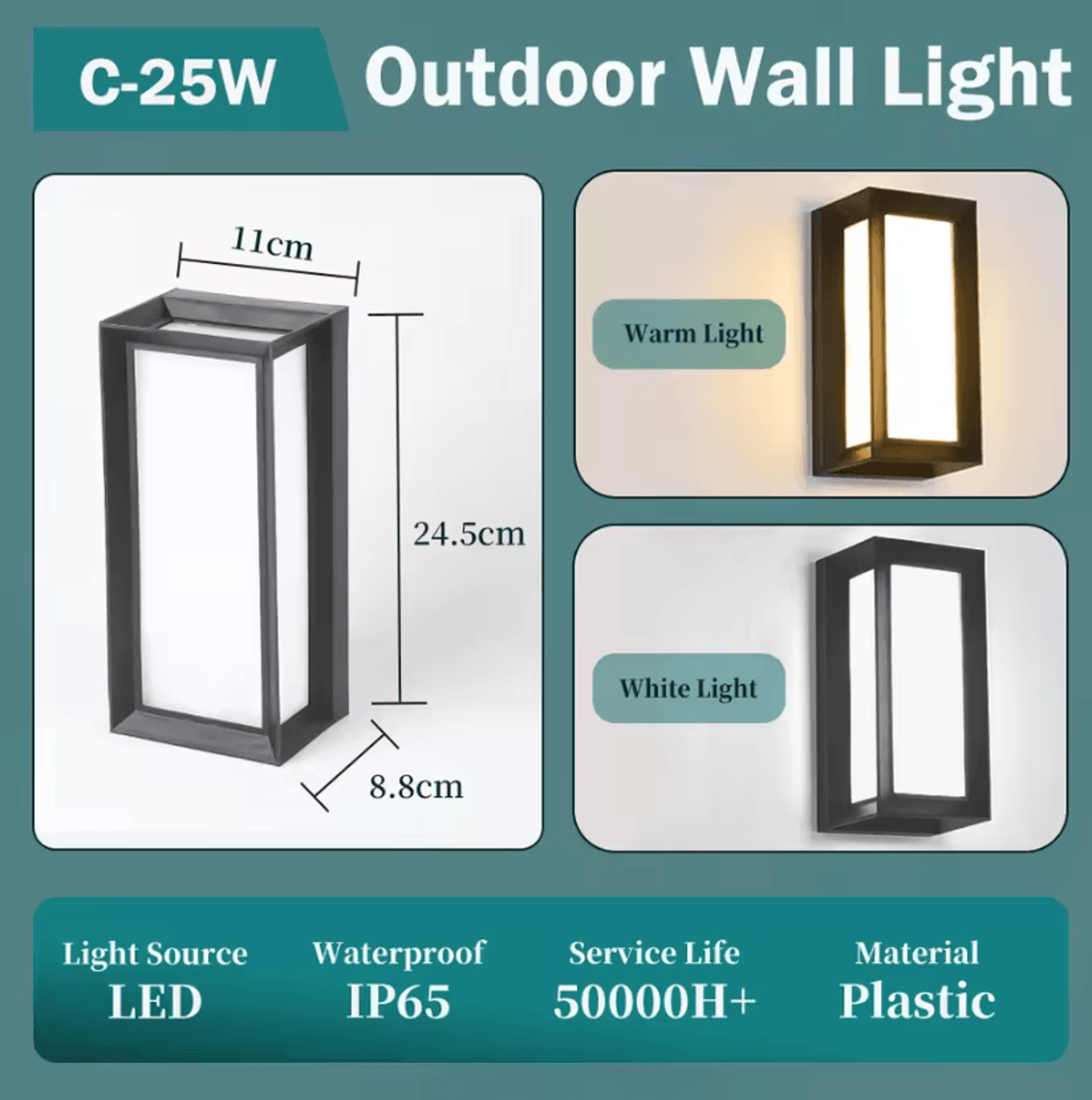IP65 Waterproof LED Wall Light Energy Saving Outdoor Garden Lamp For Corridor Balcony And Home Deco 7