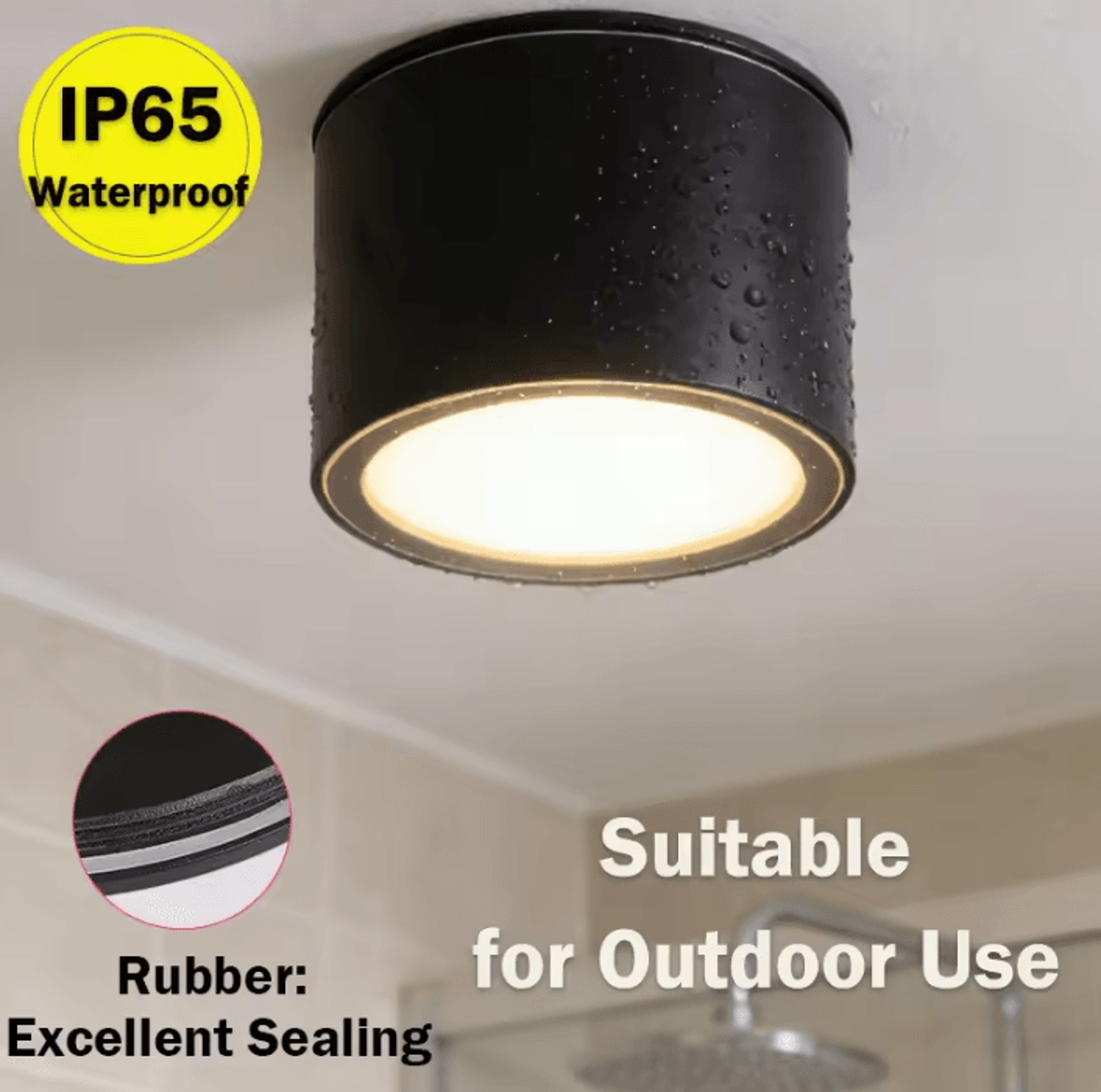 IP65 Waterproof GX53 LED Ceiling Downlight 3Color Aluminum Spotlight For Bathroom Balcony And Corri 1