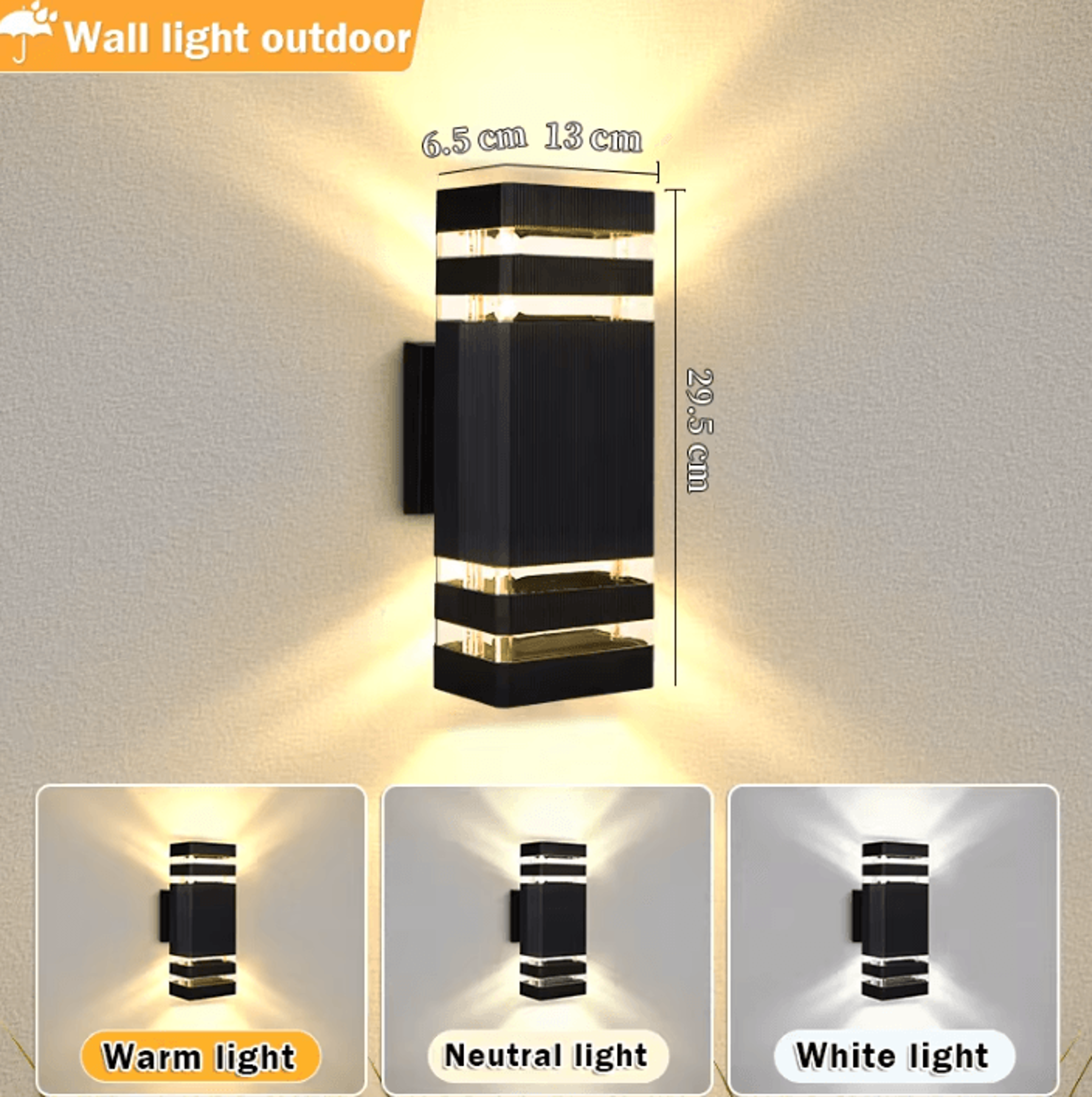 IP66 Waterproof Outdoor Wall Lamp E27 Replaceable Bulb Exterior Garden Light For Porch Patio And Ho 5