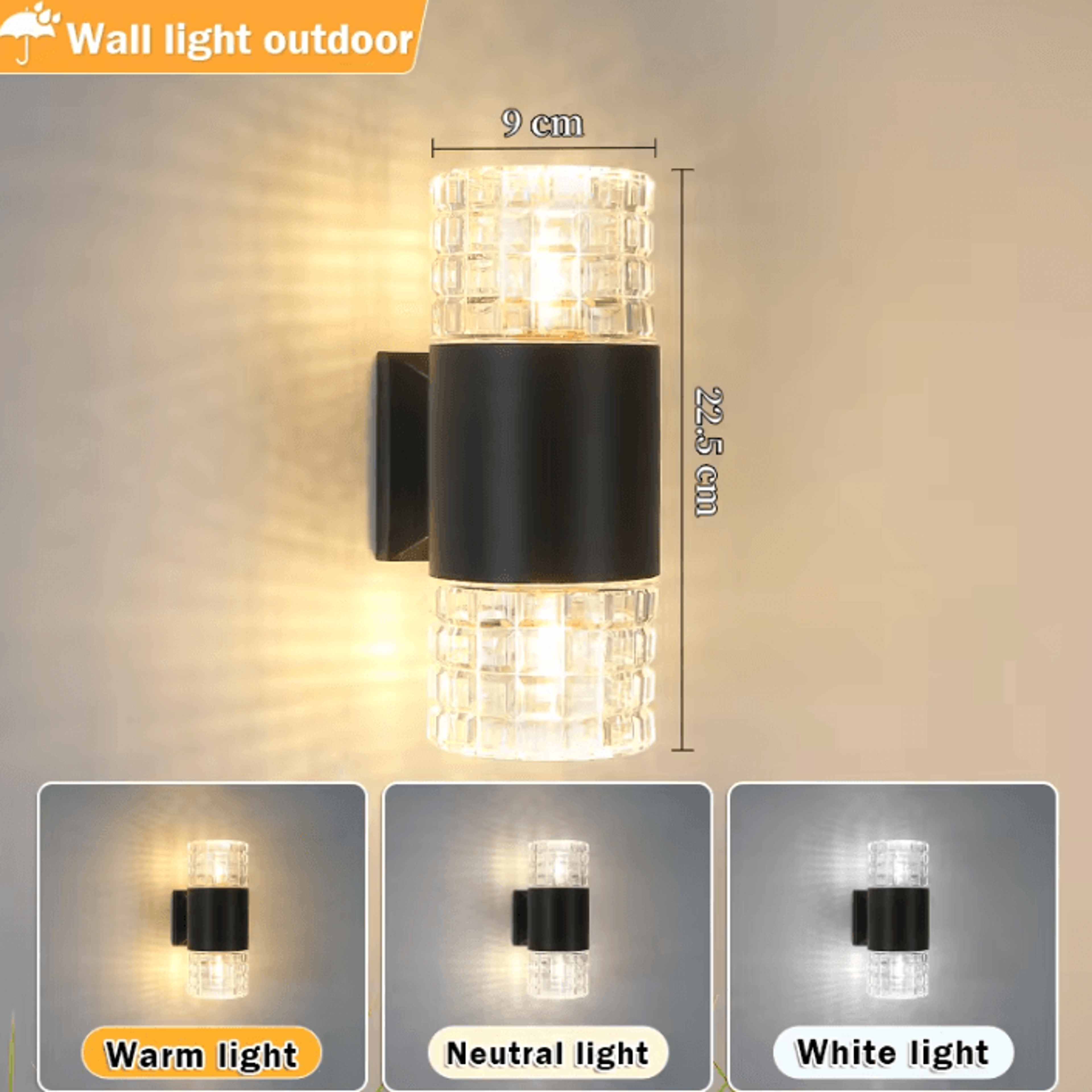IP66 Waterproof Outdoor Wall Lamp E27 Replaceable Bulb Exterior Garden Light For Porch Patio And Ho 12