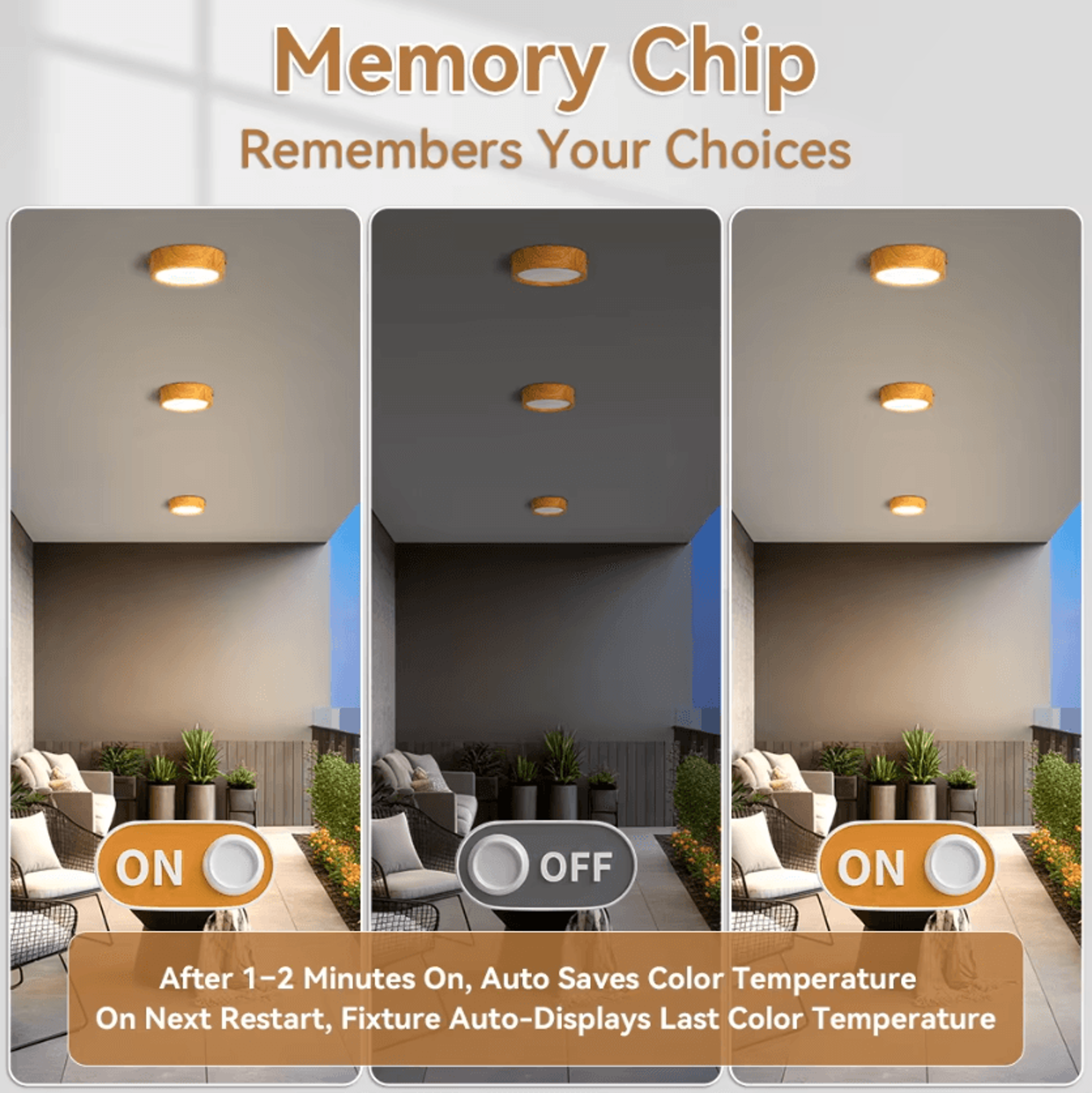Wood Grain Gold LED Ceiling Downlight 3Color Ultra Thin Panel Spotlight For Living Room And Home De 2