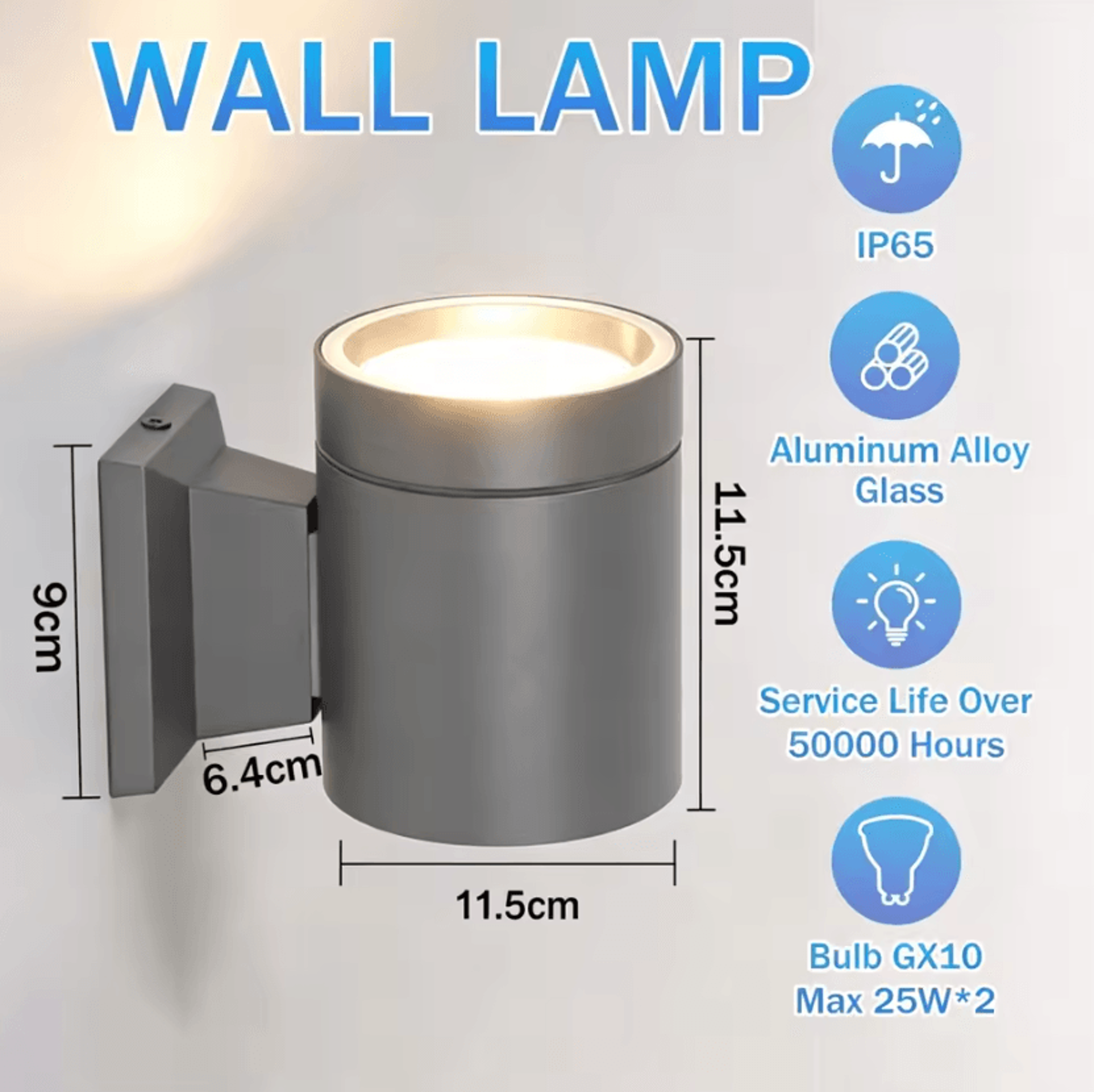 Modern Aluminum LED Outdoor Wall Light IP65 Waterproof Sconce For Porch Front Door And Garden Light 8