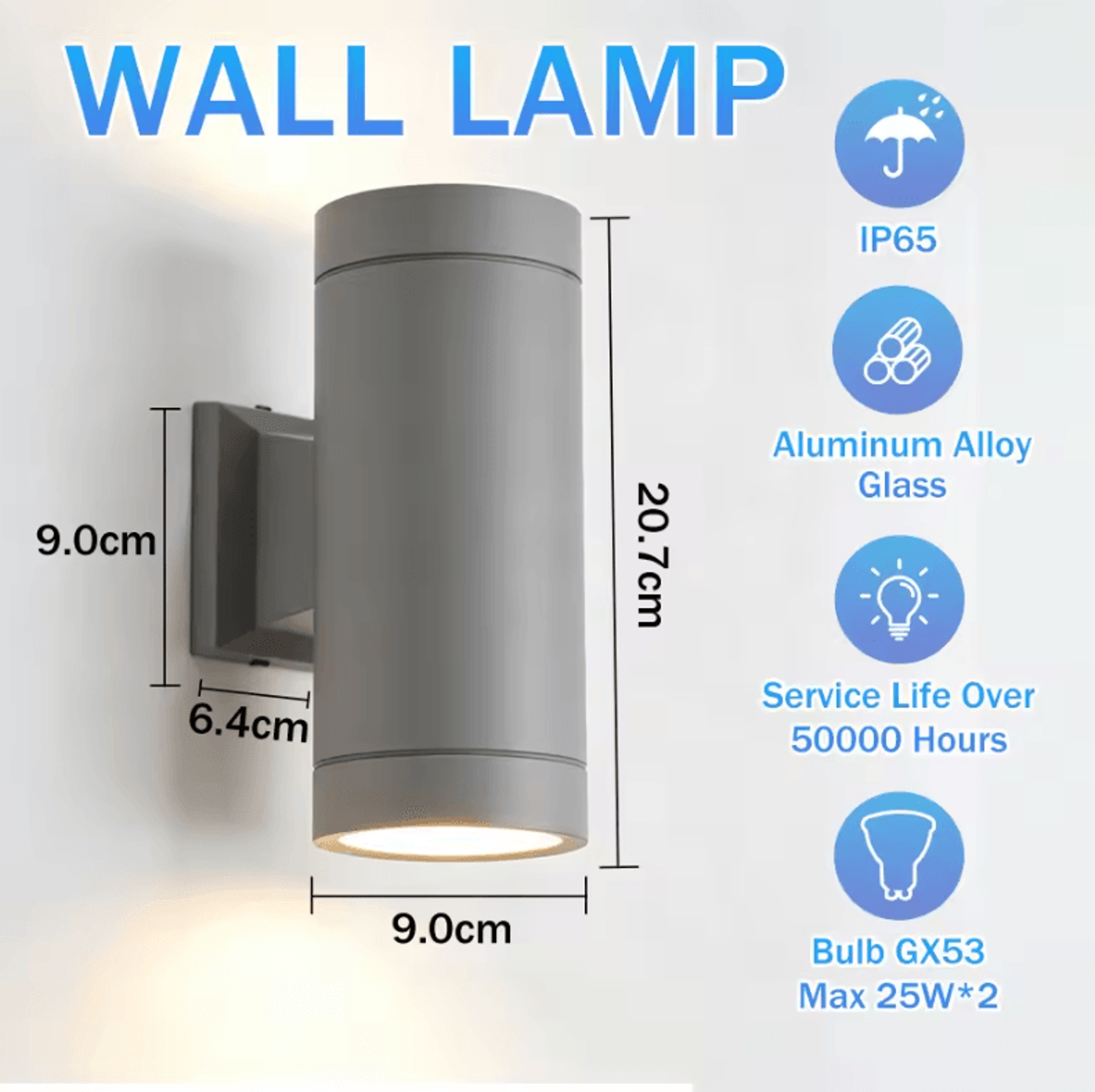 Modern Aluminum LED Outdoor Wall Light IP65 Waterproof Sconce For Porch Front Door And Garden Light 6