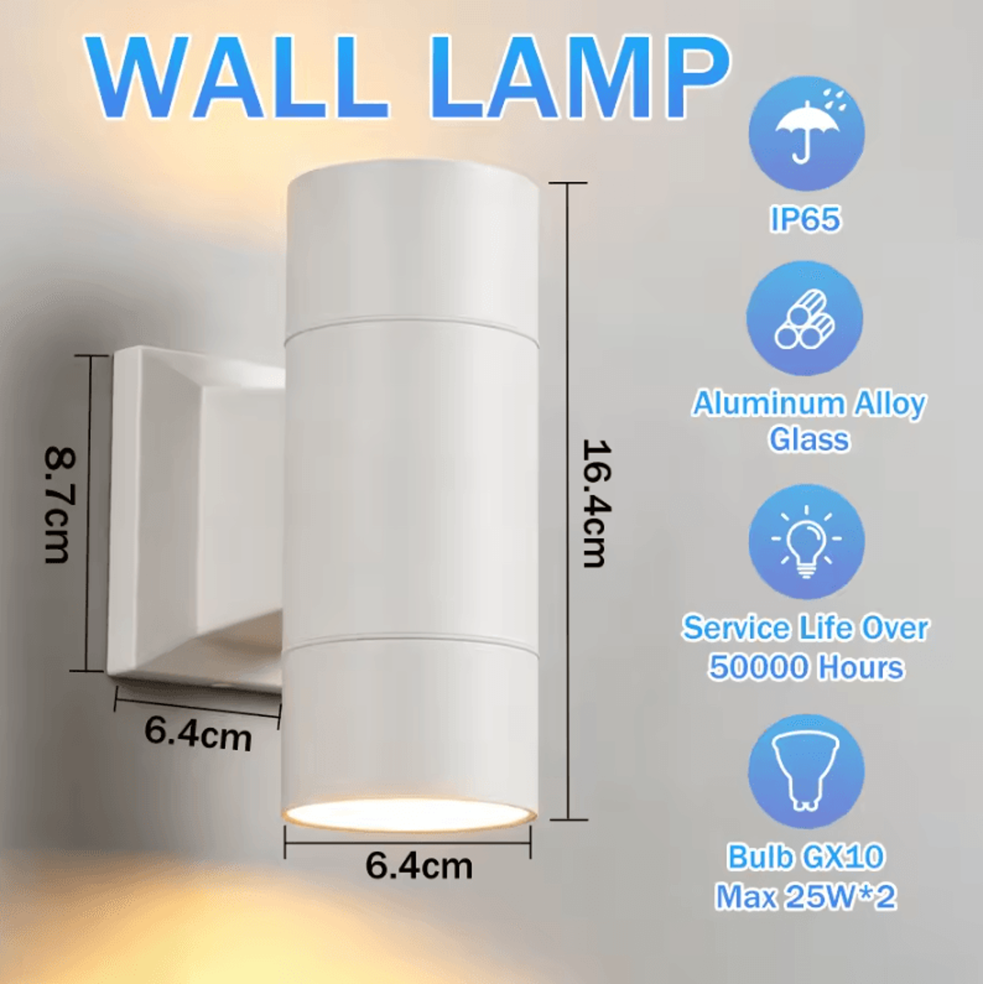 Modern Aluminum LED Outdoor Wall Light IP65 Waterproof Sconce For Porch Front Door And Garden Light 2