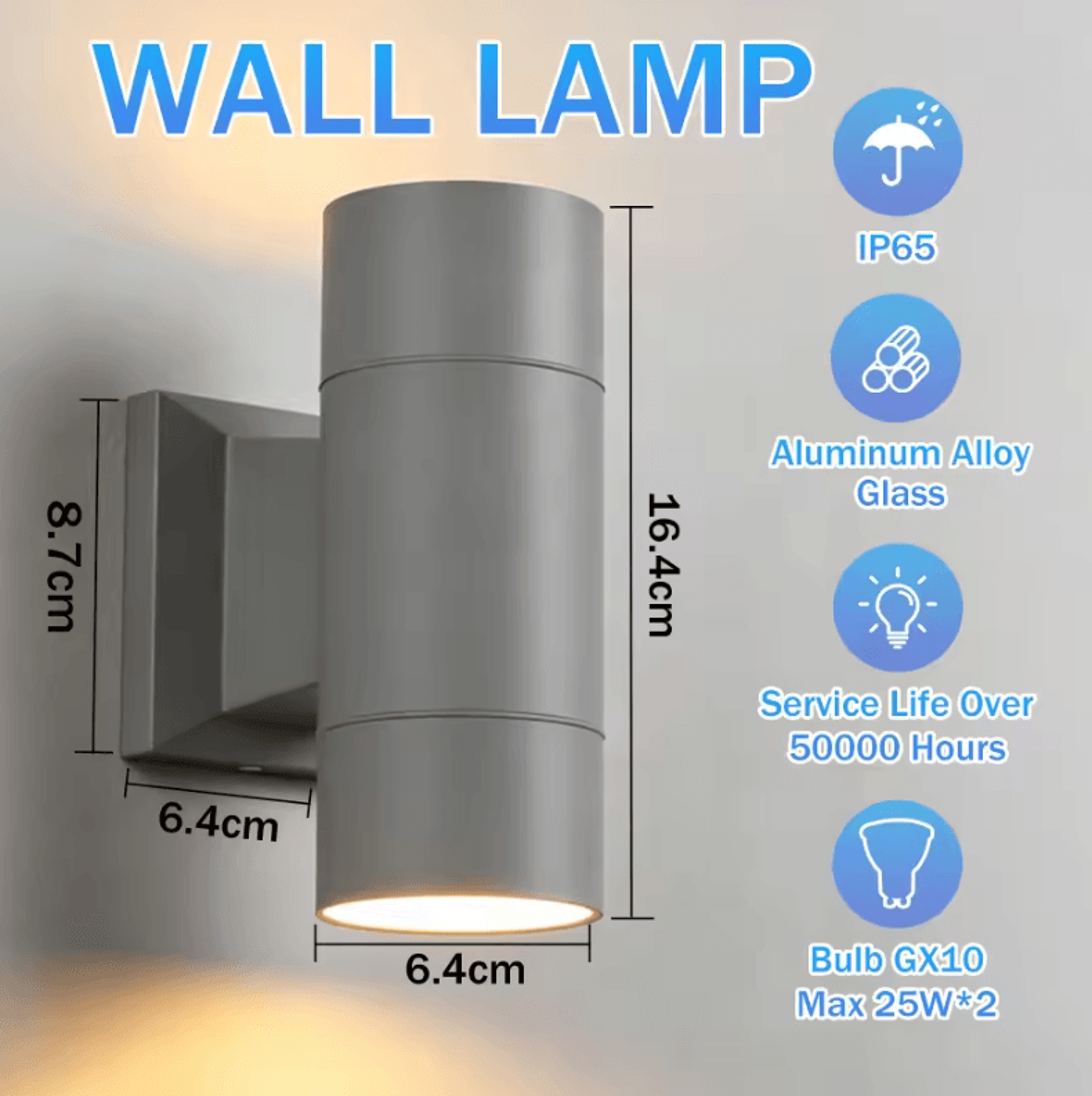 Modern Aluminum LED Outdoor Wall Light IP65 Waterproof Sconce For Porch Front Door And Garden Light 4