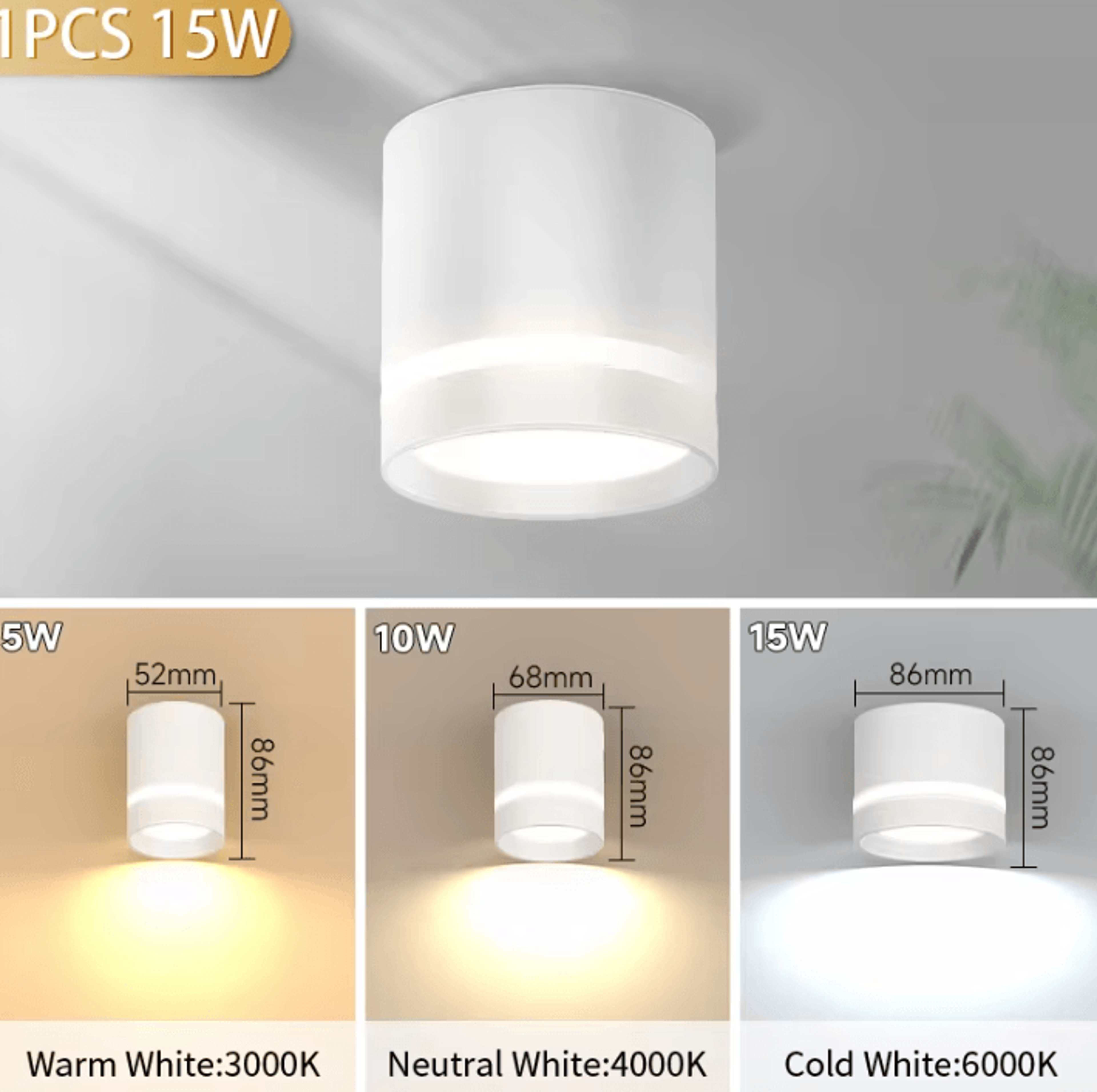 220V Foldable COB LED Ceiling Spotlight Surface Mounted Downlight With Neutral Light For Living Roo 1