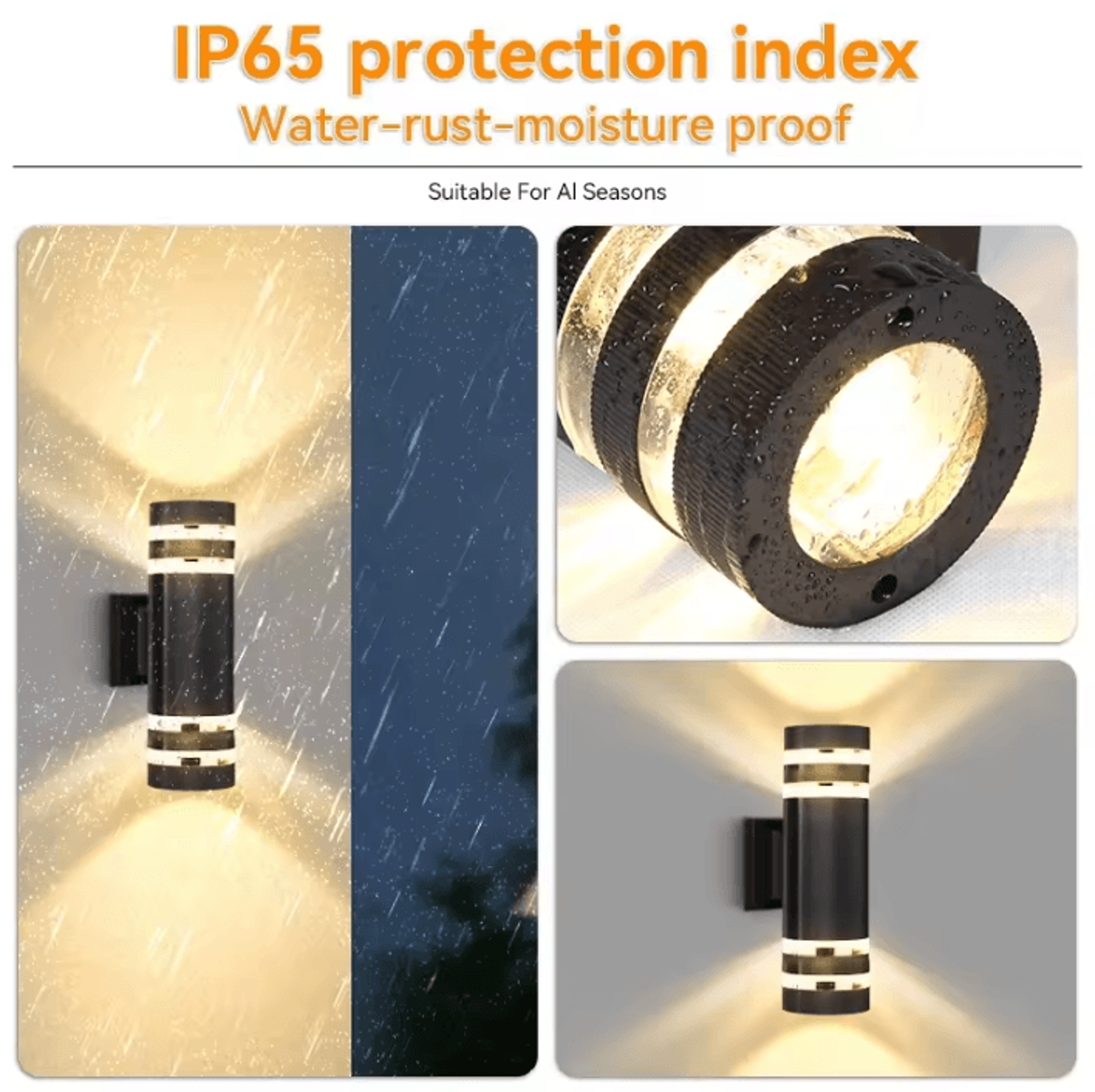 IP65 Waterproof E27 LED Wall Light 3Color Replaceable Bulb Lamp For Garden Gate Balcony And Home De 2