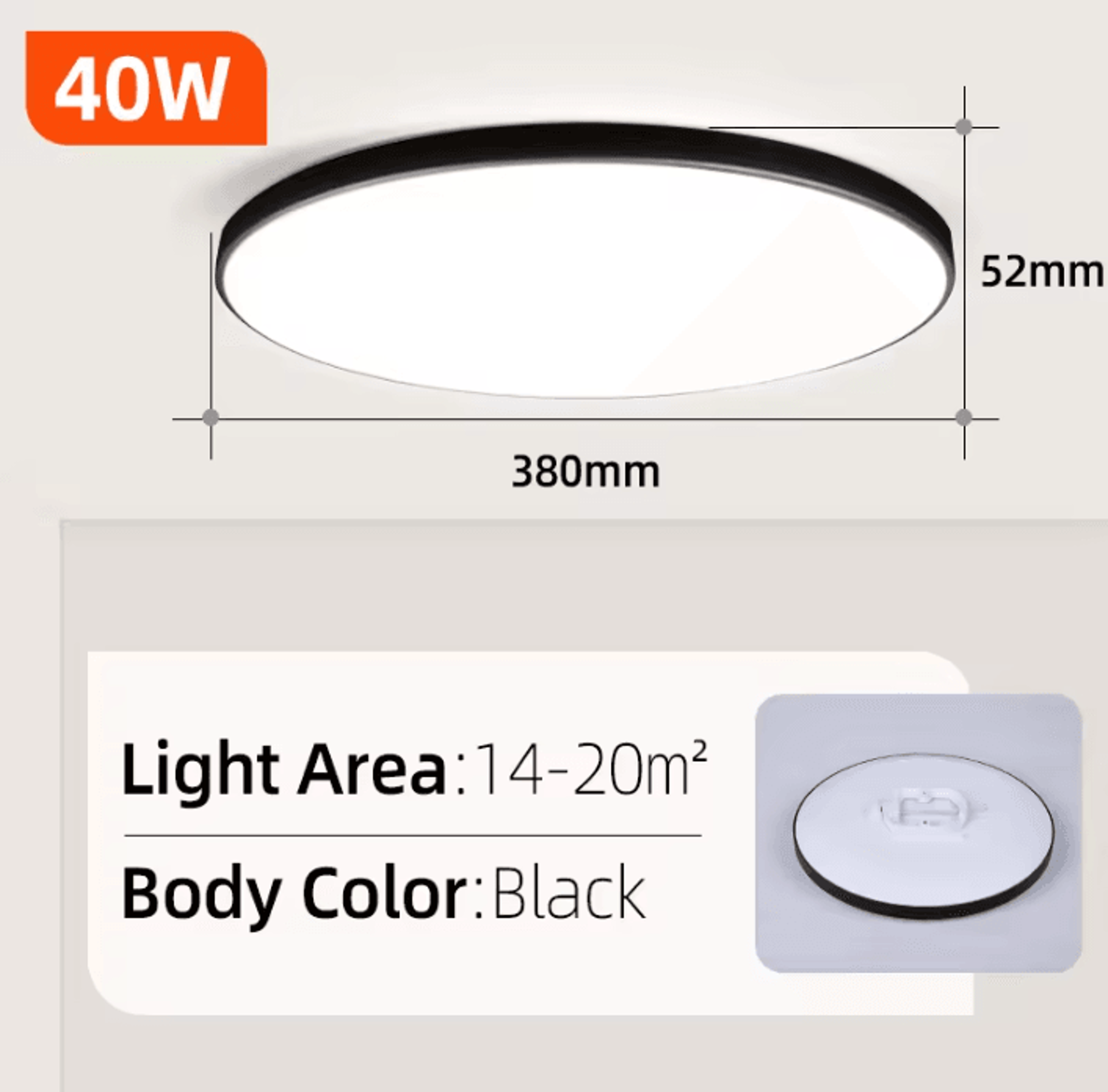 Modern Ultra Thin LED Ceiling Light 18W 30W 40W Slim Indoor Lamp For Kitchen Bedroom Living Room An 7