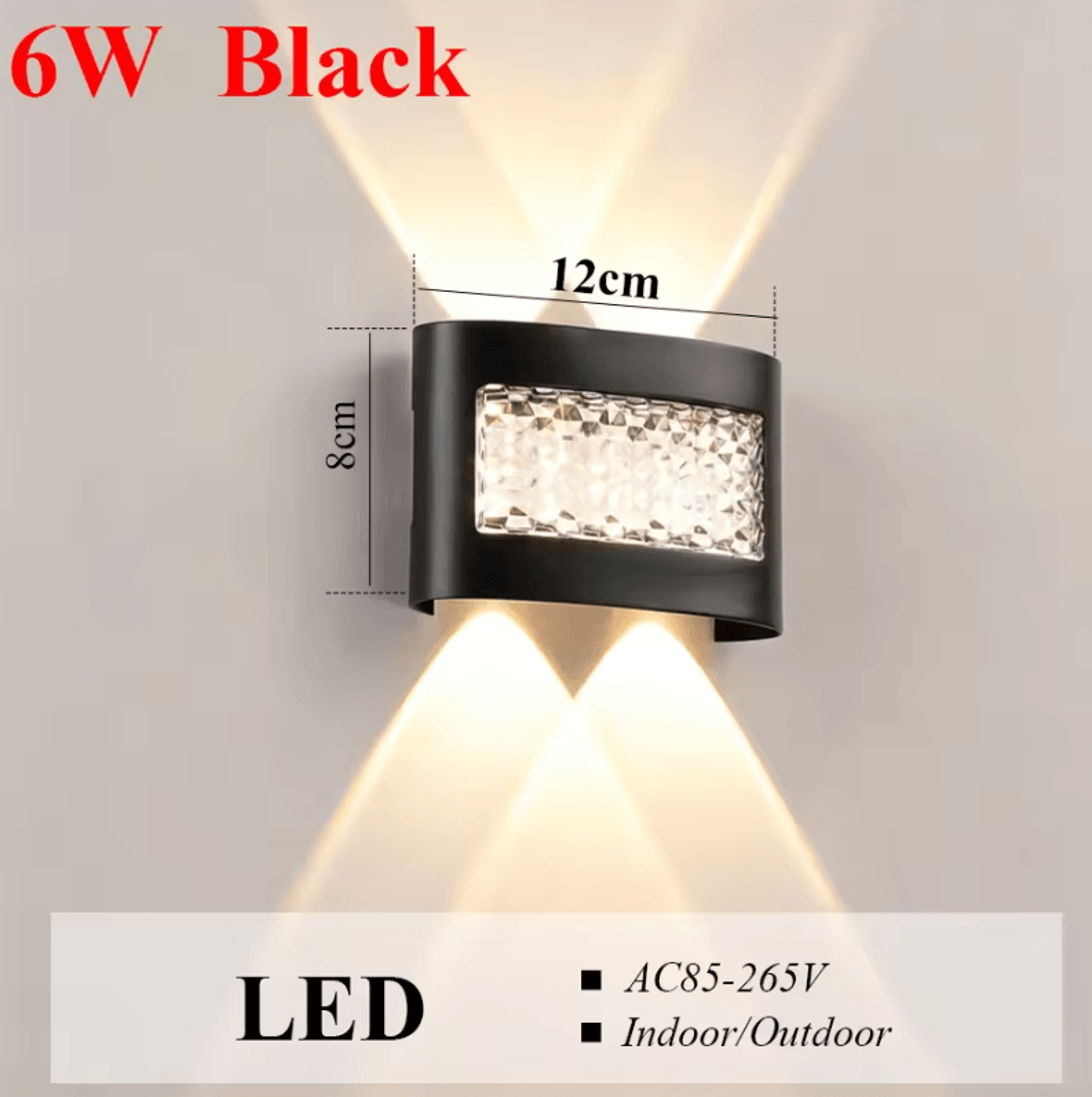Modern LED Up Down Wall Lamp AC110264V Decorative Sconce For Bedroom Porch And Corridor Lighting 7