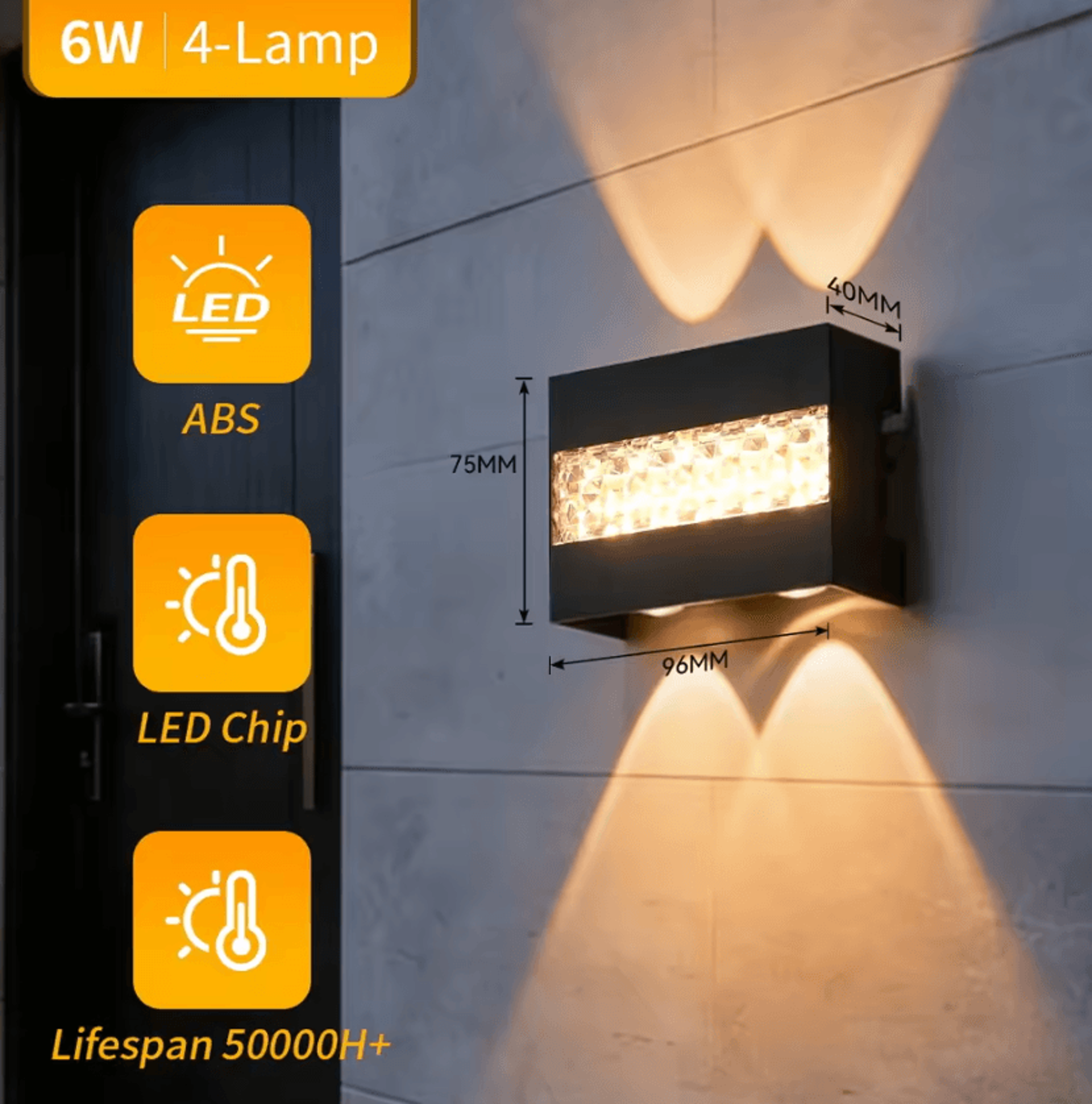 Modern LED Up Down Wall Lamp AC110264V Decorative Sconce For Bedroom Porch And Corridor Lighting 4