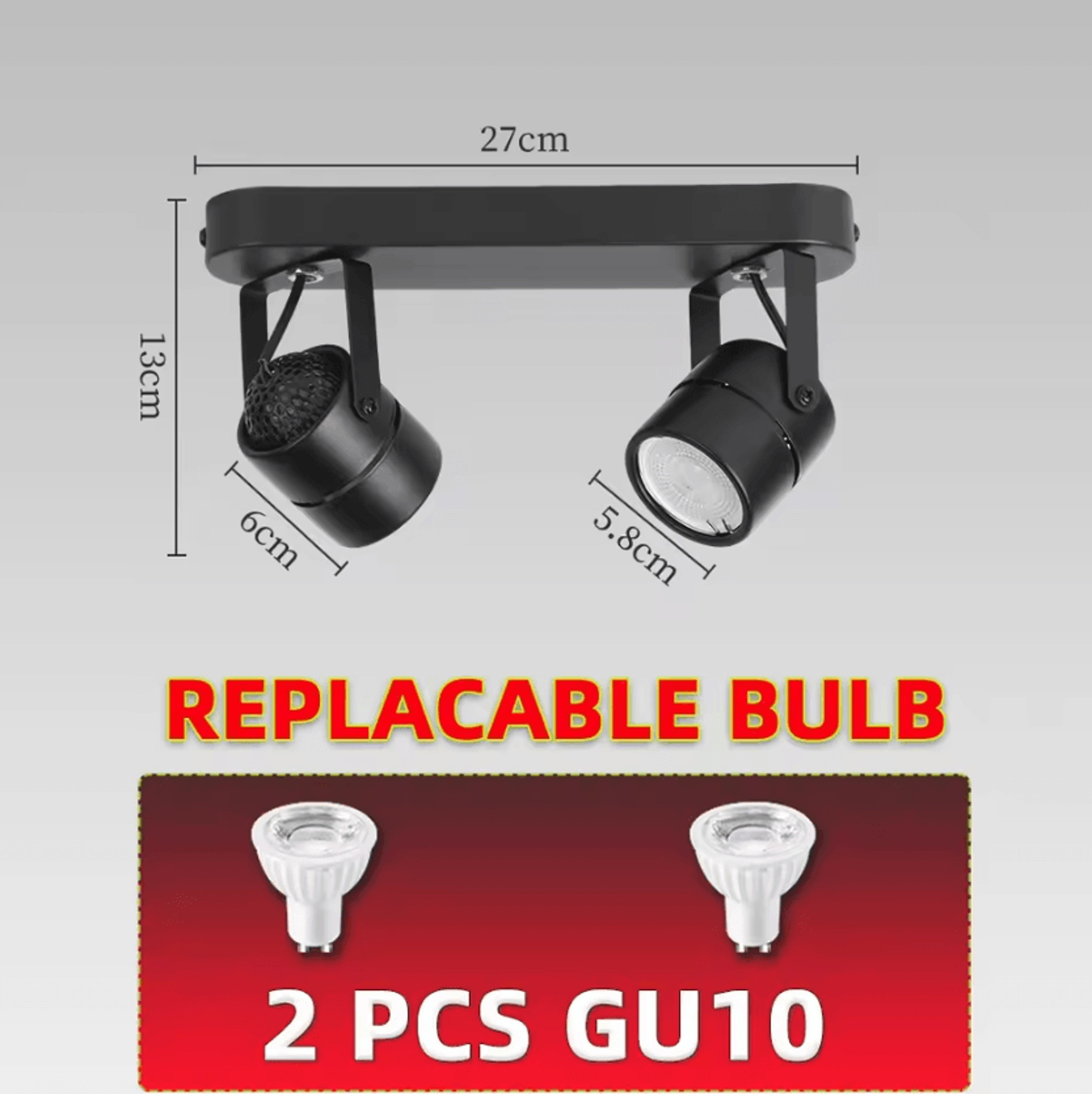 GU10 LED Ceiling Track Spotlight 110220V 3Color Dimmable Rail Lamp For Kitchen Living Room And Home 7