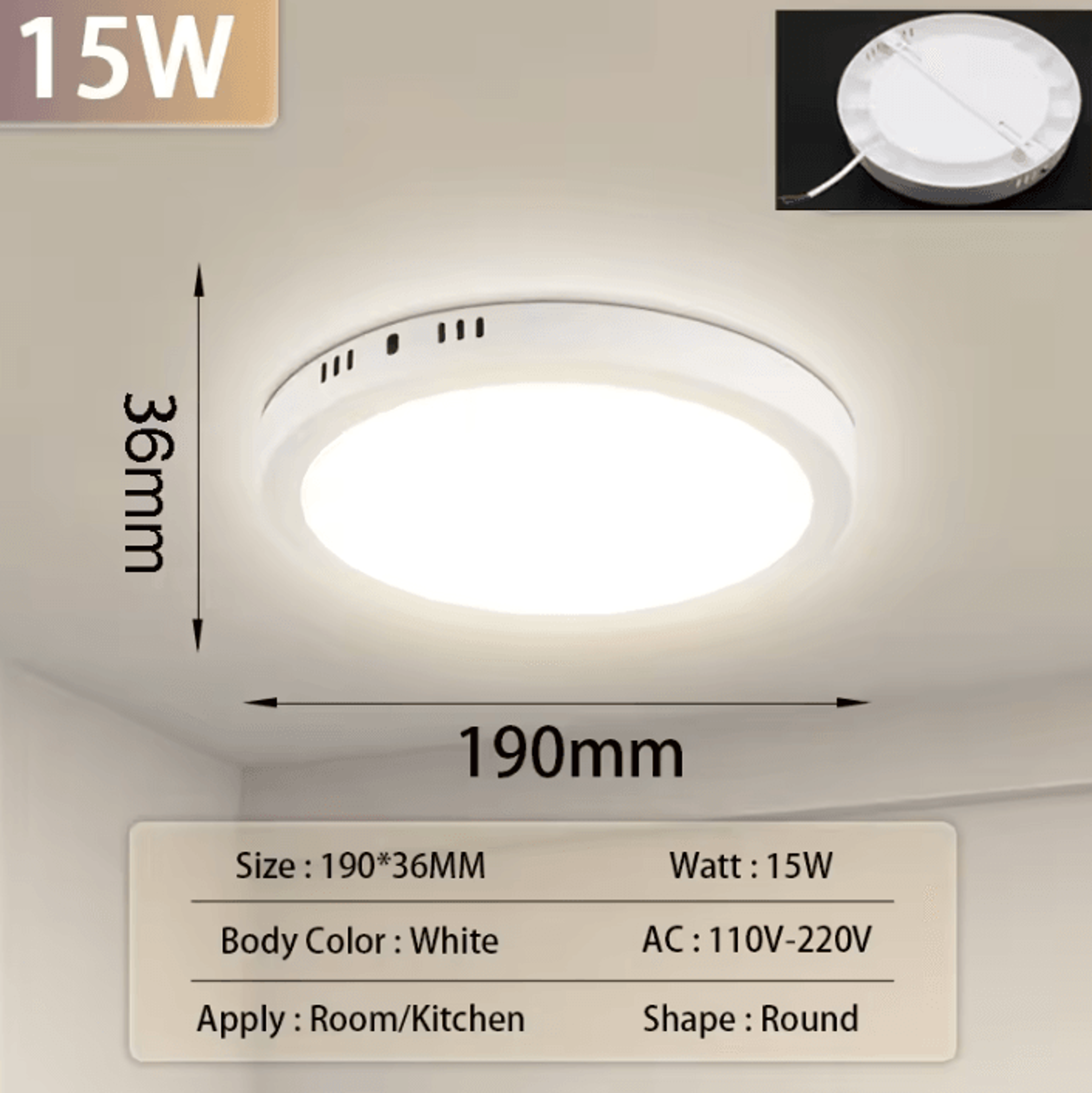 Ultra Thin LED Ceiling Panel Light 20W 30W Square Round 110265V Modern Lamp For Bedroom And Living  4