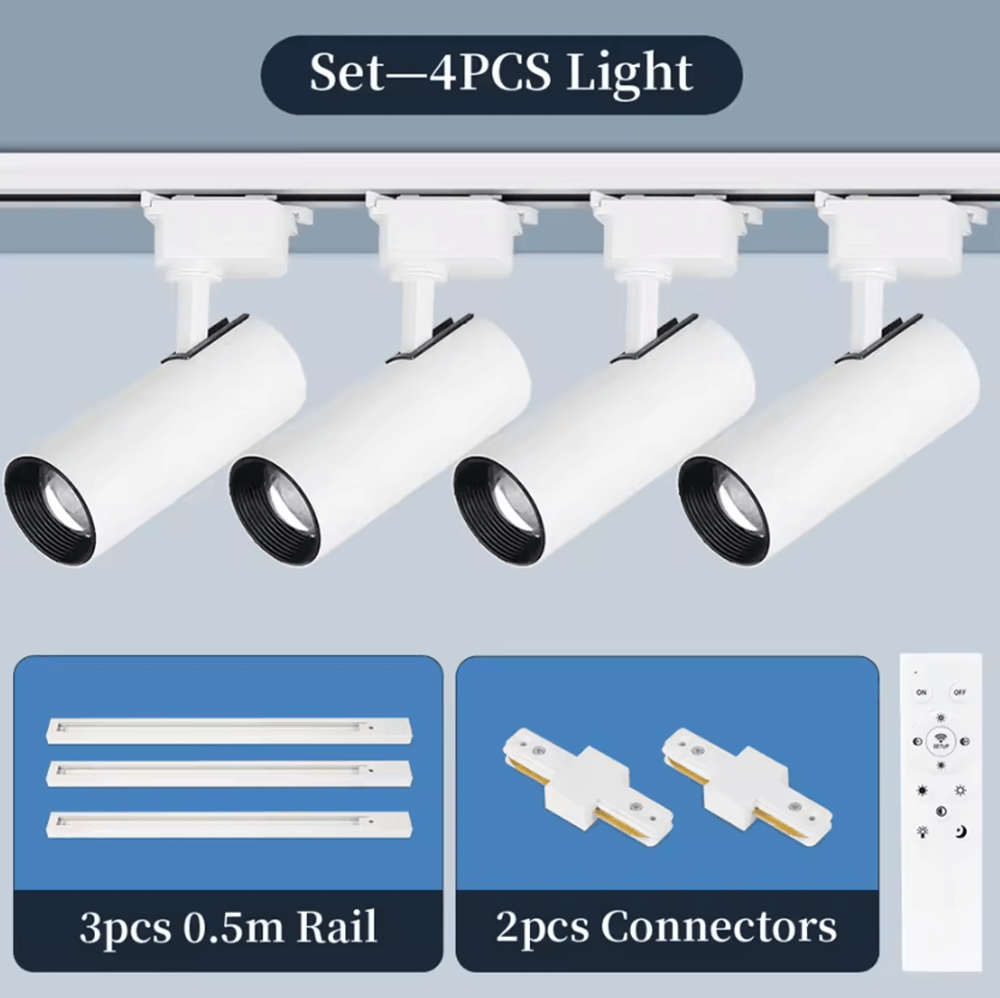Dimmable LED Track Light With Remote Control Modern Ceiling Rail Spotlight For Clothing Stores And  8