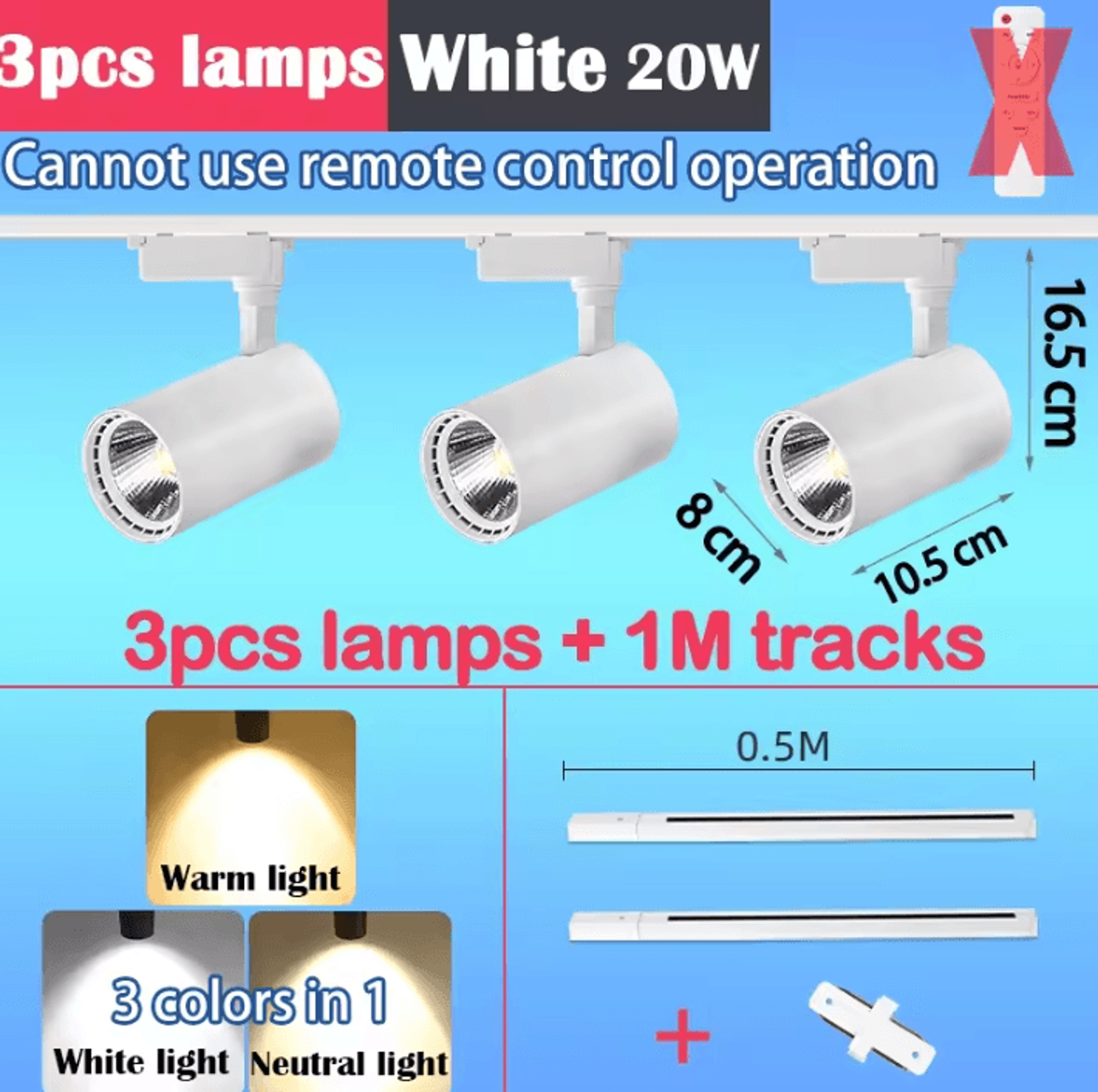 Dimmable LED Track Light With Remote Control Modern Ceiling Rail Spotlight For Clothing Stores And  16