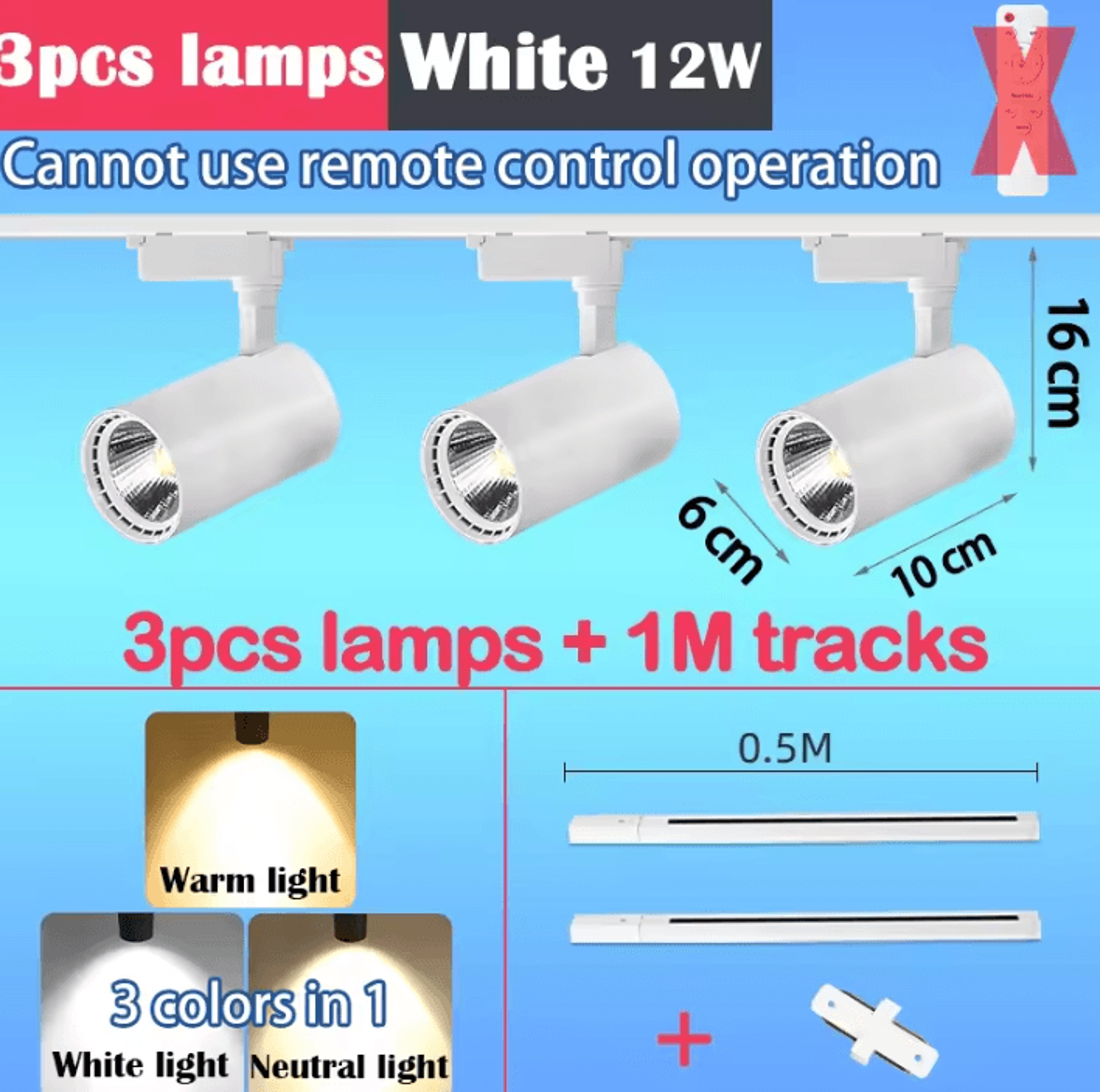 Dimmable LED Track Light With Remote Control Modern Ceiling Rail Spotlight For Clothing Stores And  20