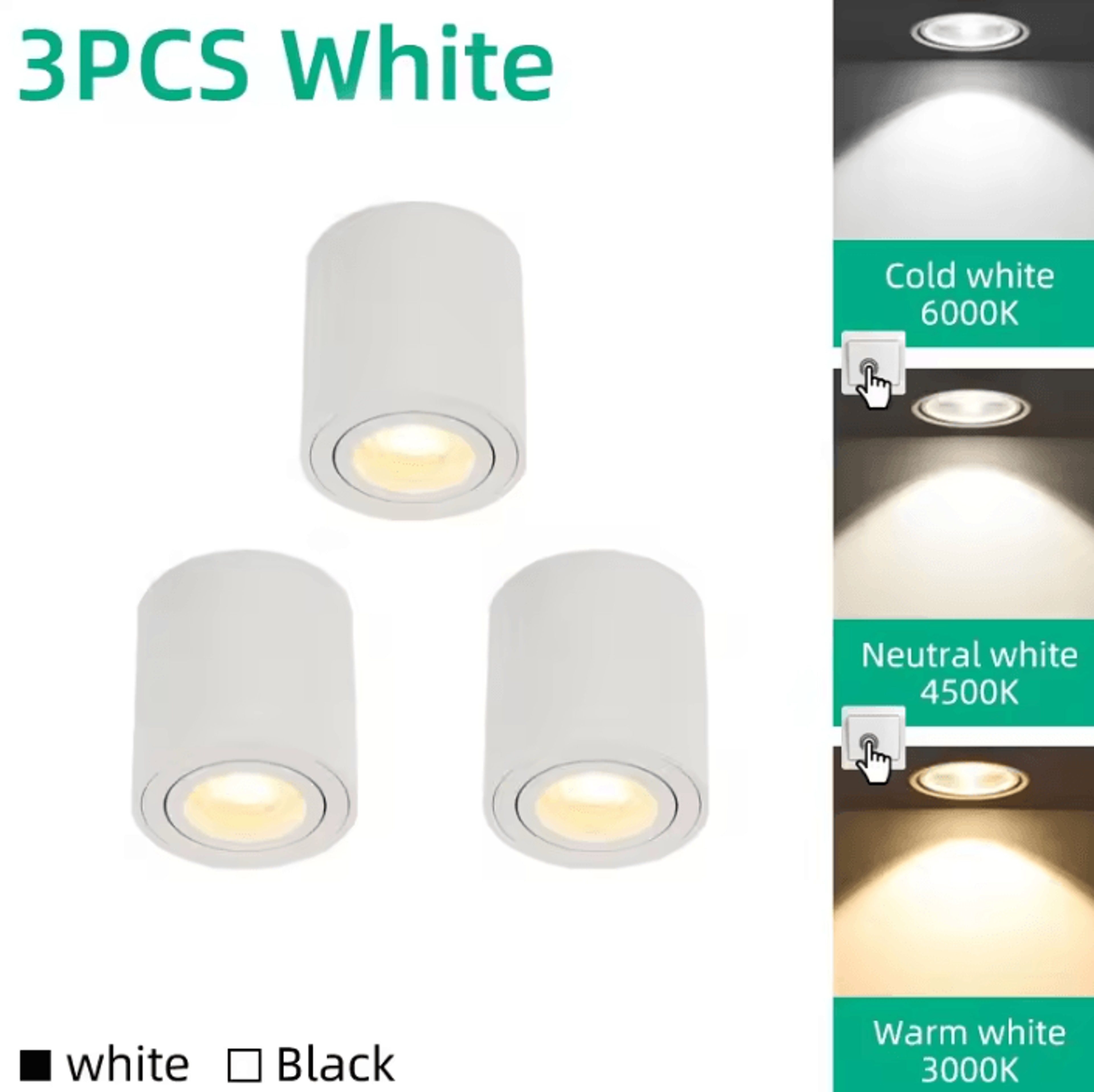 GU10 Replaceable Bulb LED Ceiling Downlight Modern Spotlight Fixture For Kitchen Bedroom Living Roo 7