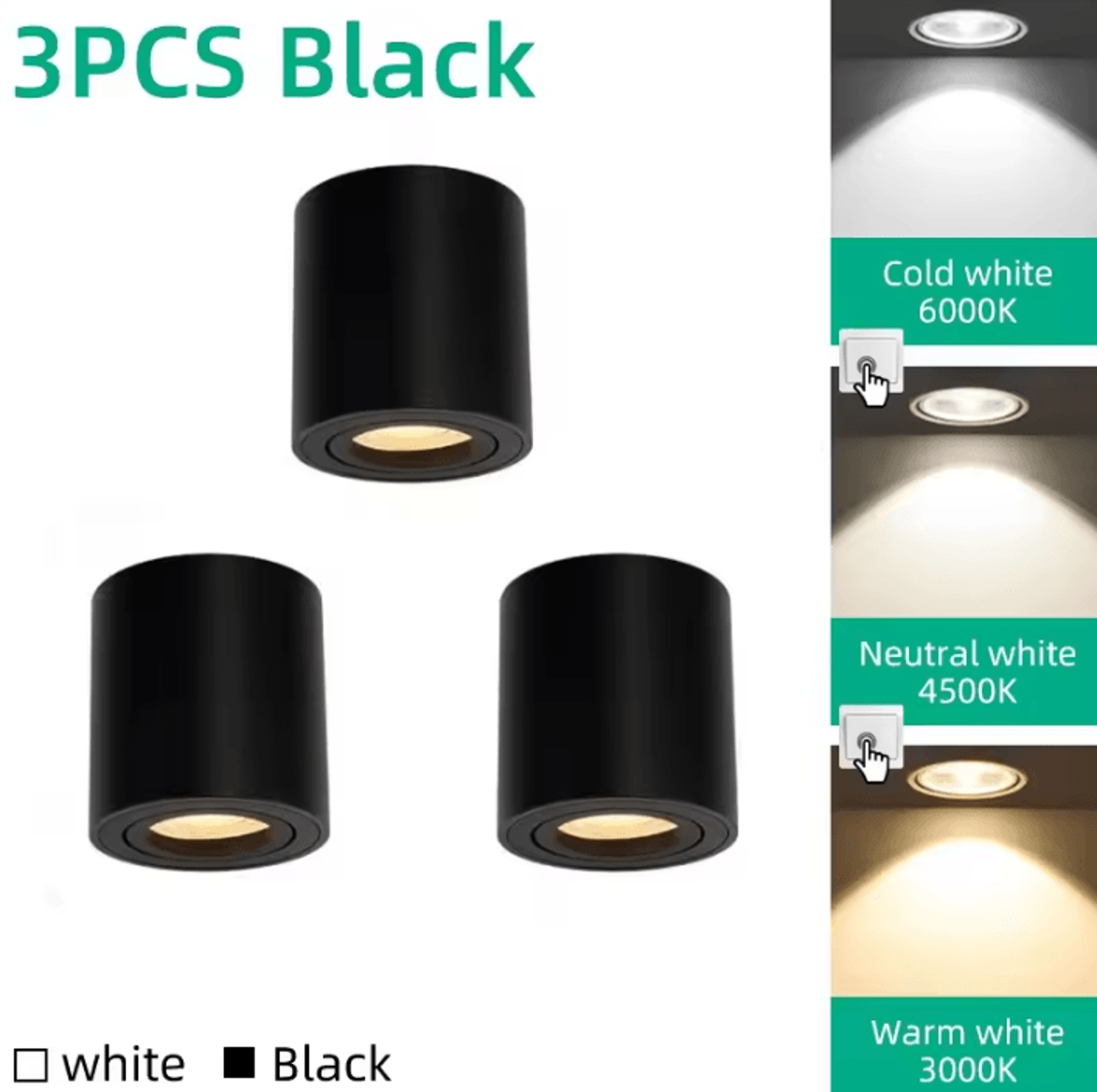 GU10 Replaceable Bulb LED Ceiling Downlight Modern Spotlight Fixture For Kitchen Bedroom Living Roo 9