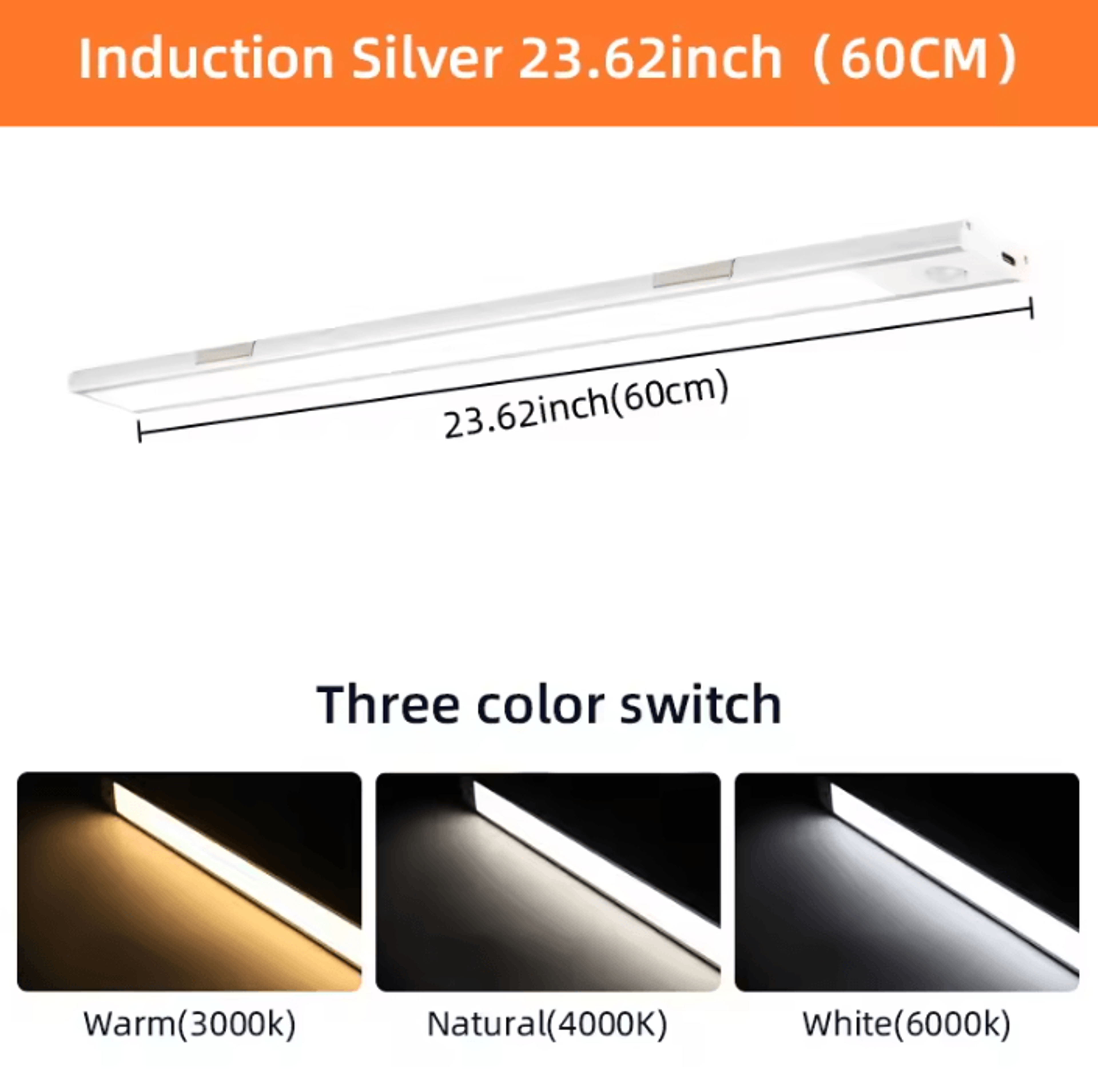 Wireless LED Motion Sensor Cabinet Light TypeC Rechargeable Dimmable Night Lamp For Kitchen Wardrob 4