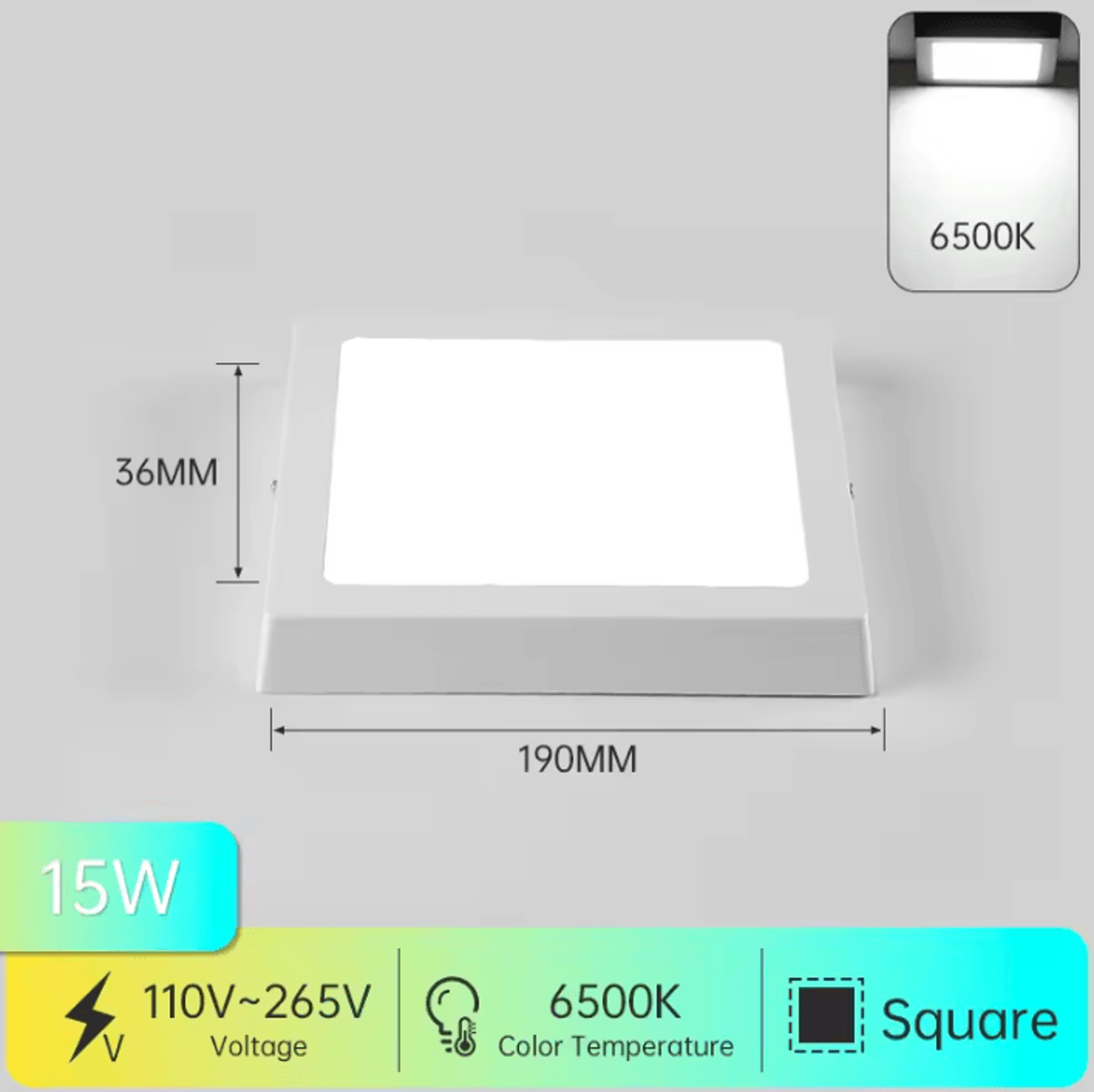 Modern LED Panel Ceiling Light 110265V Energy Efficient Lamp For Living Room Bedroom And Kitchen 8