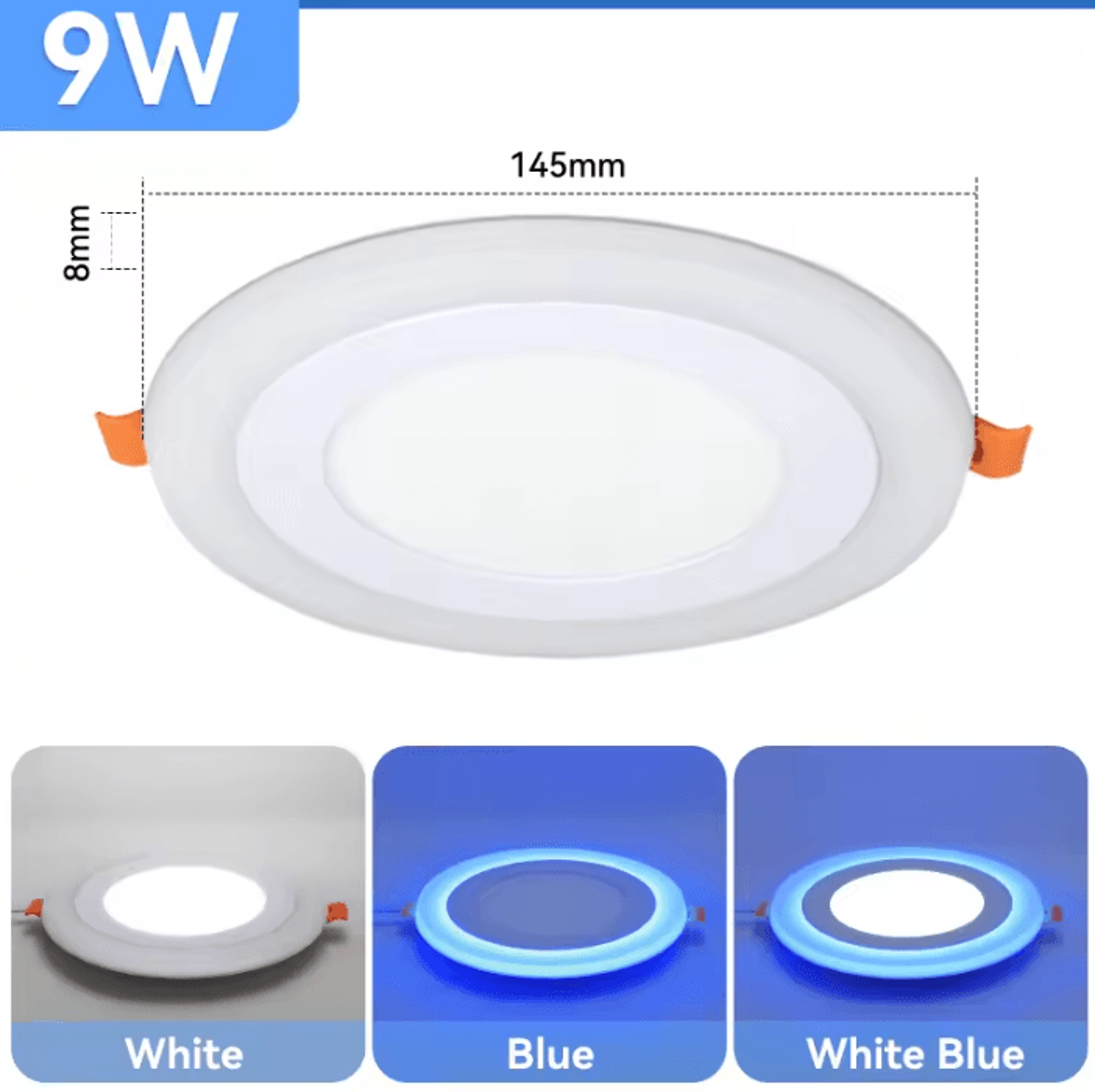 Modern Dual Color LED Ceiling Downlight Decorative Panel Spotlight For Living Room Bathroom And Hom 4