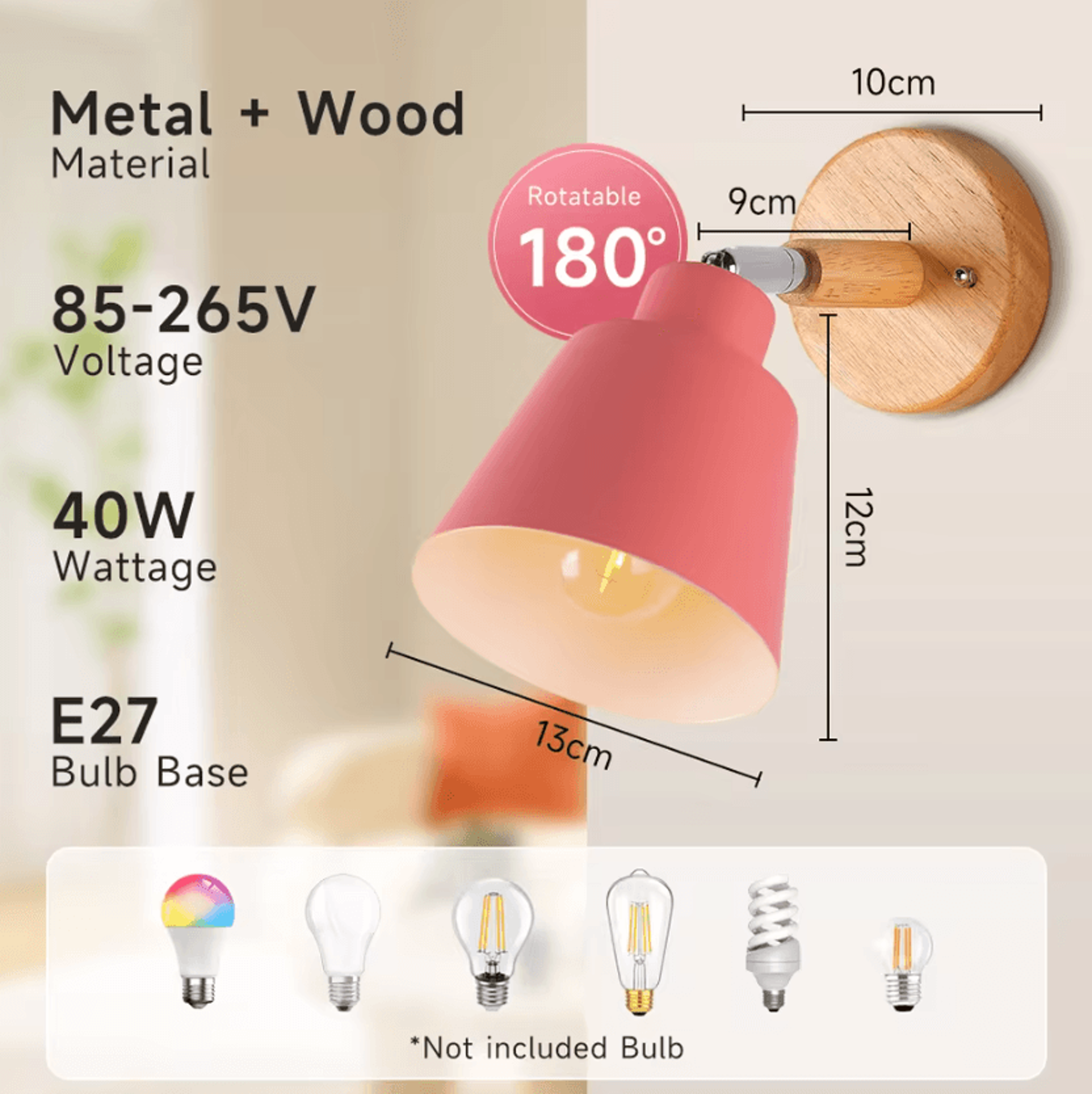 Modern E27 LED Desk Lamp Replaceable Bulb Table Light For Bedroom Office Study And Reading 6