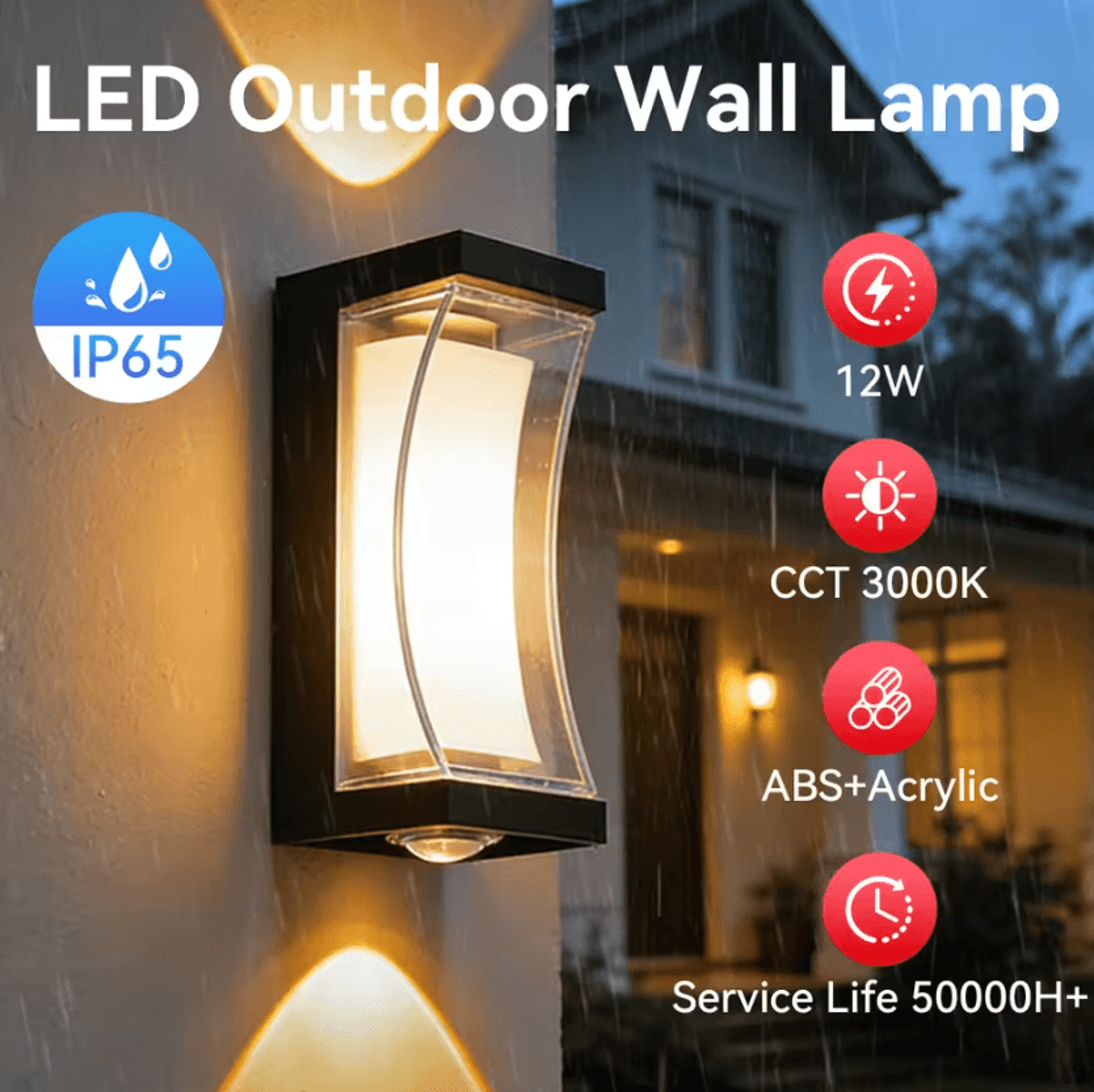 Modern IP65 Waterproof LED Outdoor Wall Light 85265V Porch Lamp For Garage Backyard And Exterior De 8