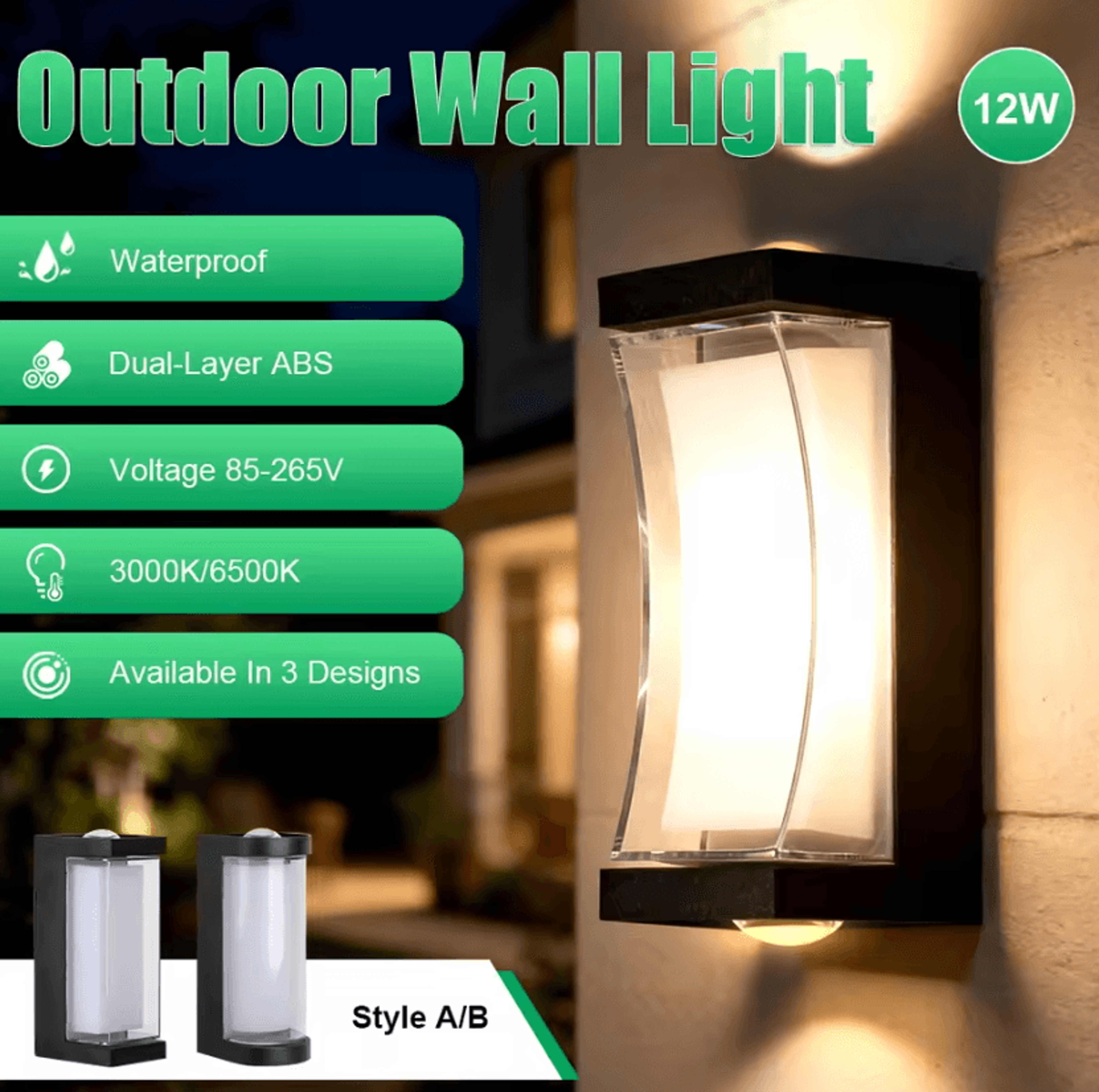 Modern IP65 Waterproof LED Outdoor Wall Light 85265V Porch Lamp For Garage Backyard And Exterior De 1