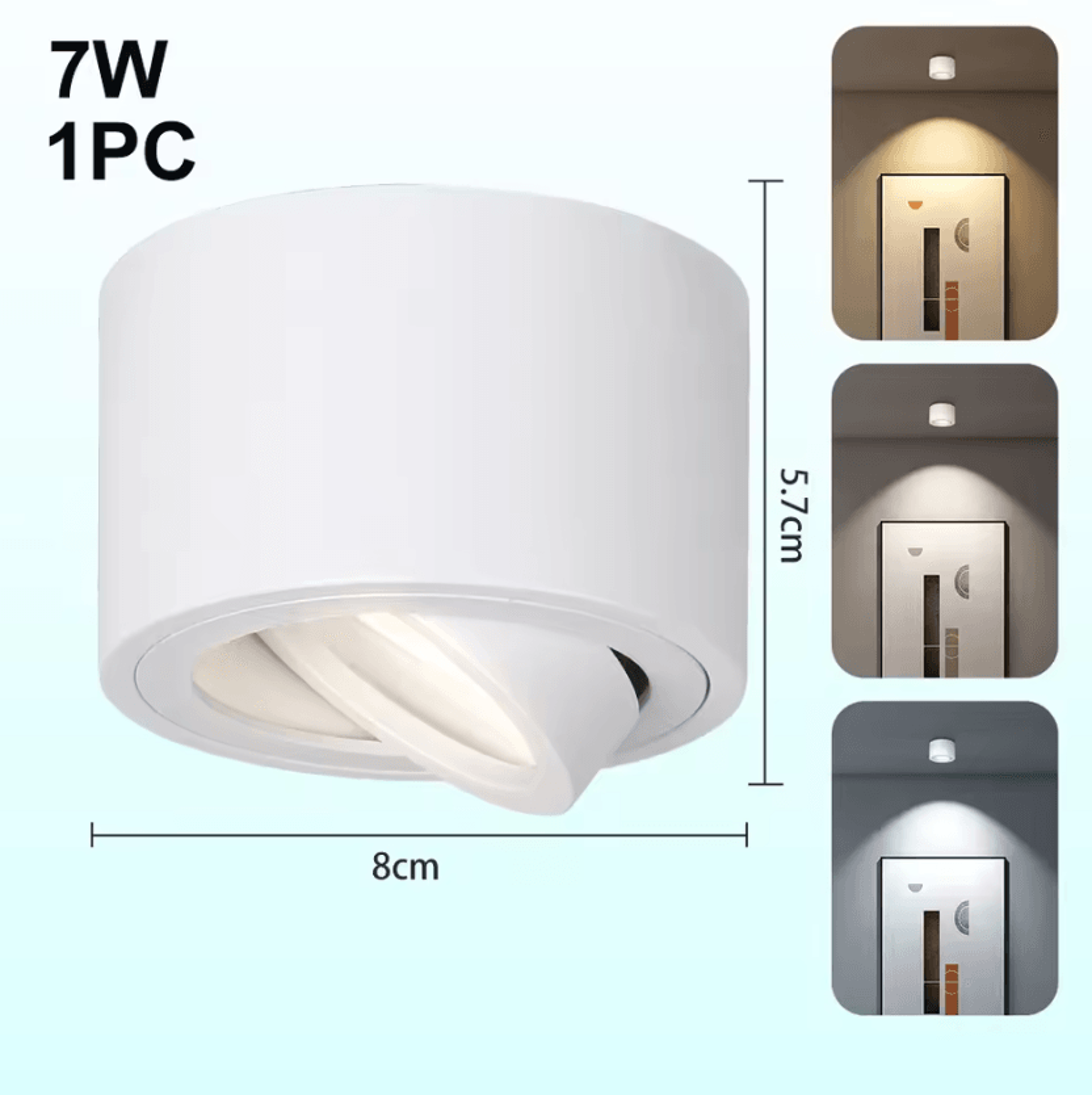 Adjustable Dimmable LED Ceiling Downlight Modern Surface Mounted Spotlight For Indoor Home Lighting 4