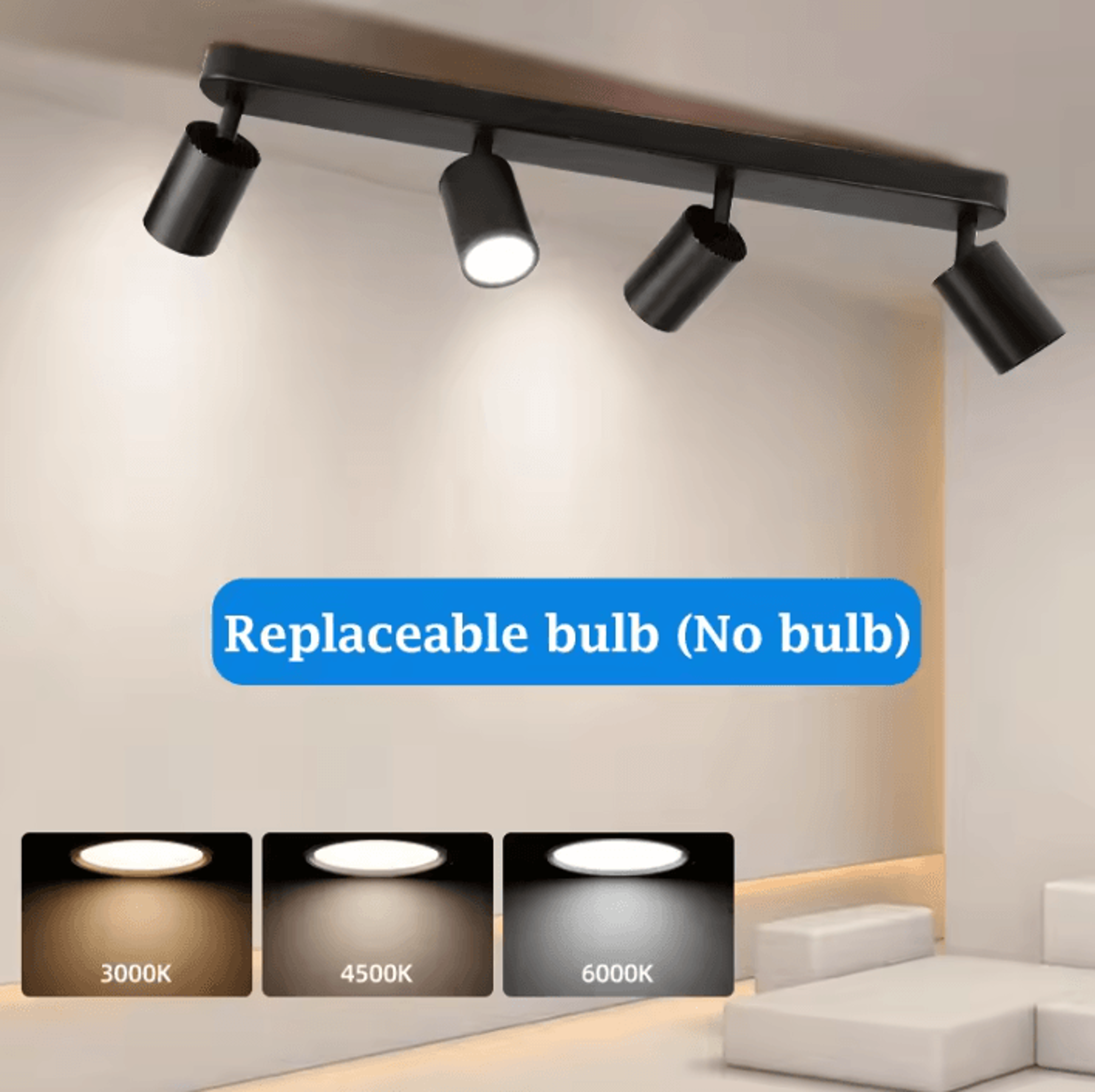 Adjustable GU10 LED Pendant Ceiling Spotlight Modern Hanging Lamp For Kitchen Dining Room And Livin 0