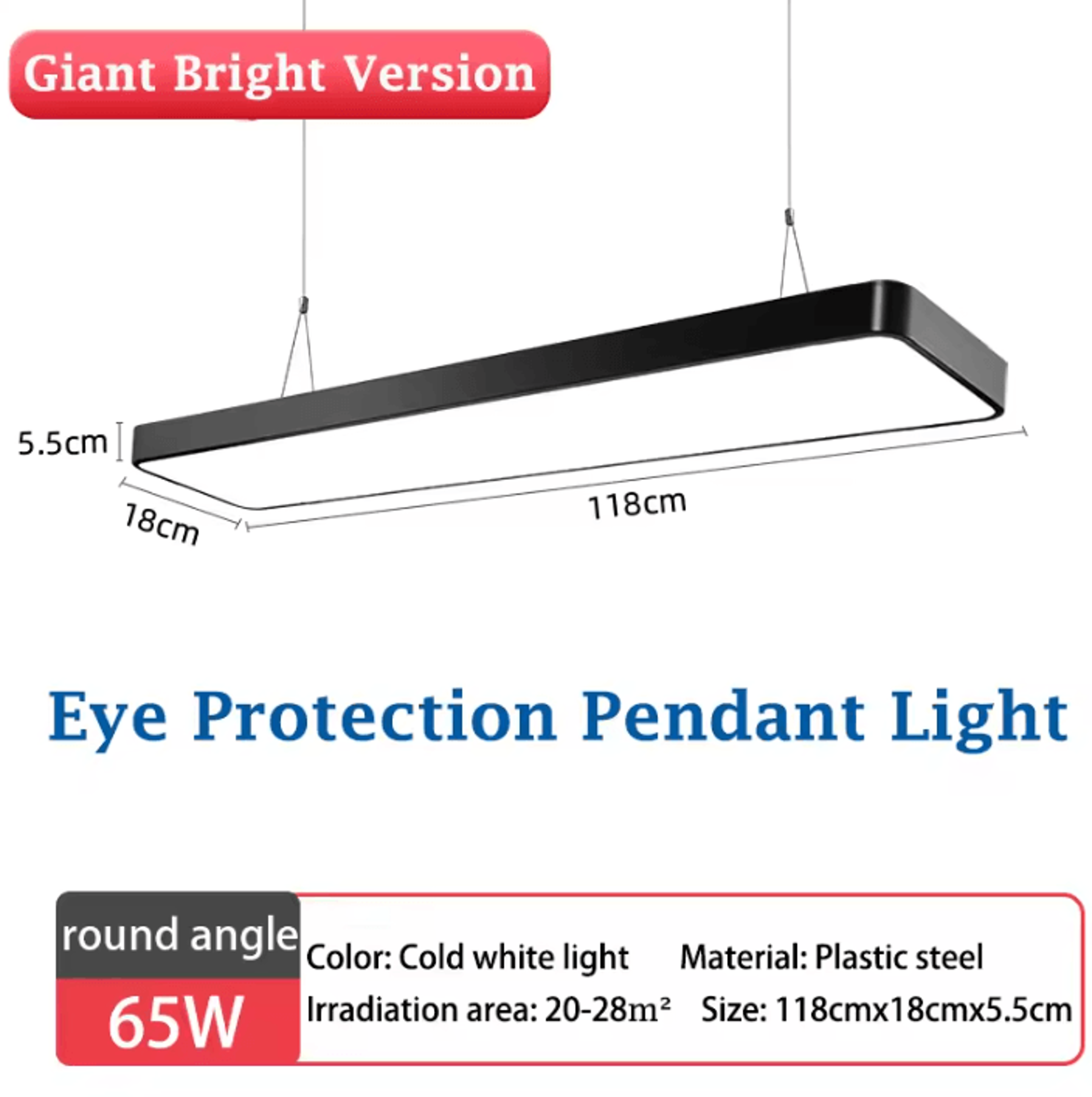 Modern 120CM LED Pendant Bar Light 185265V Linear Hanging Chandelier For Dining Room Office And Sto 15