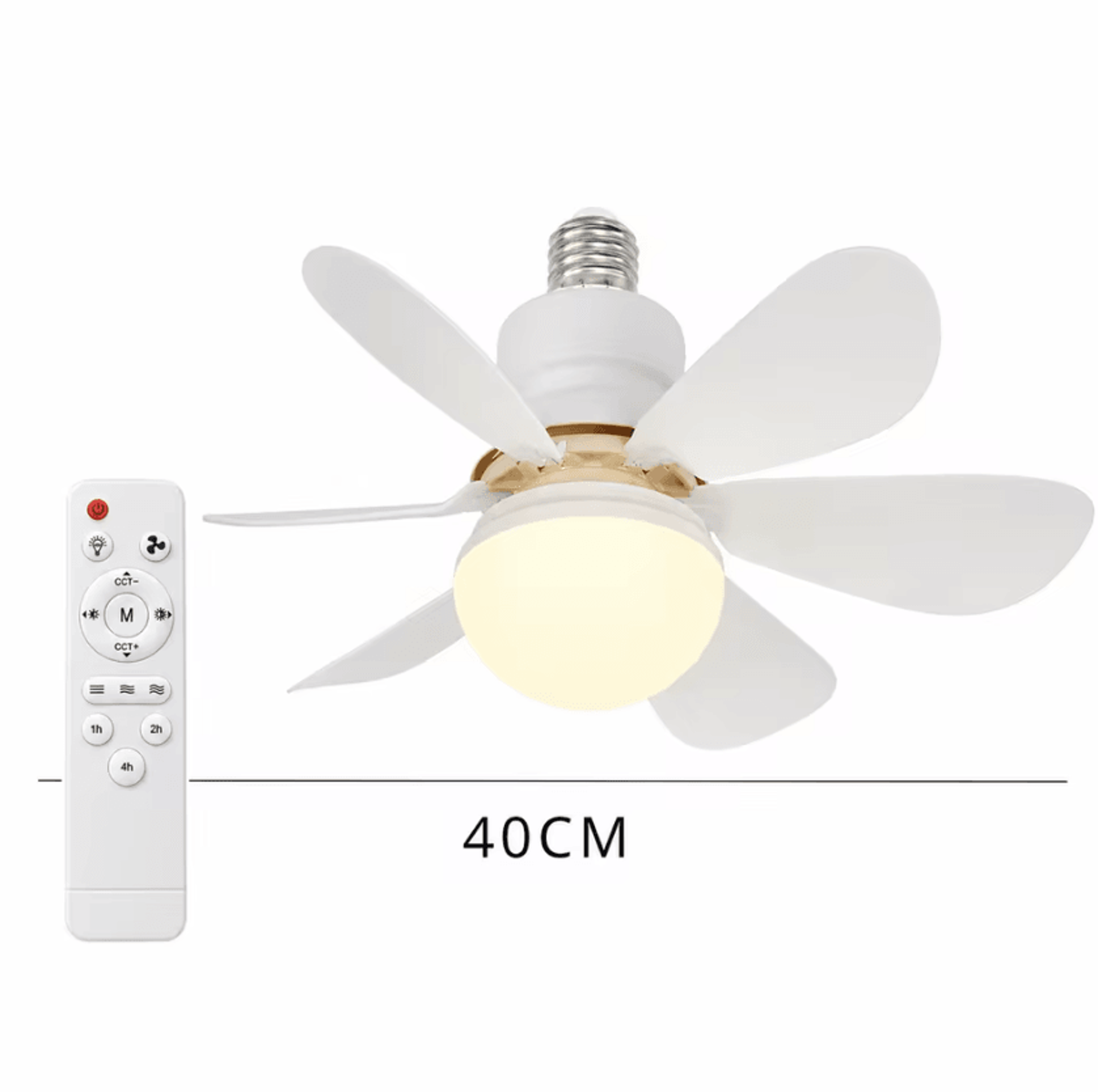 30W 40W LED Ceiling Fan Light With E27 Base Remote Control Decorative Lamp For Living Room And Stud 0
