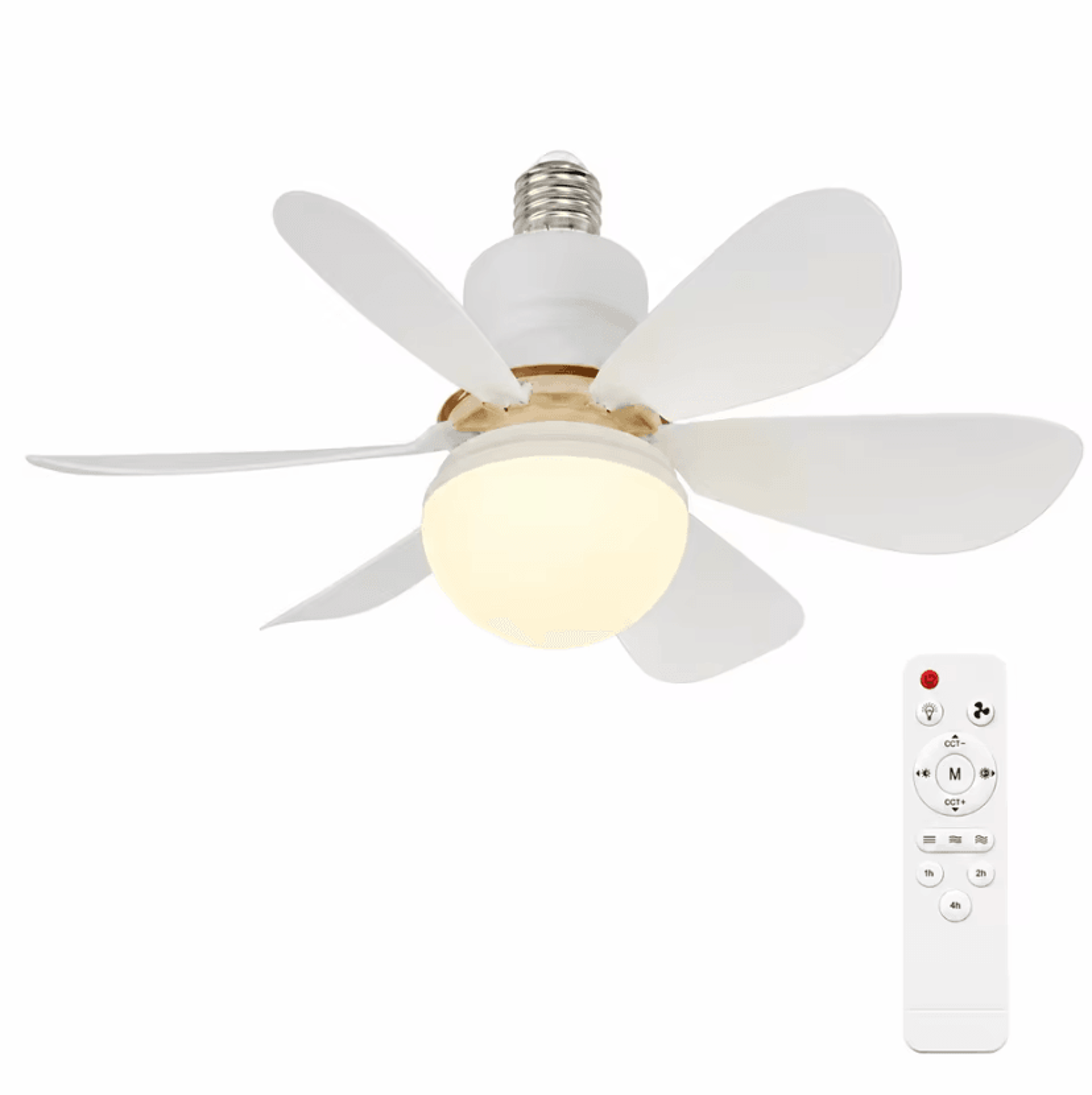 30W 40W LED Ceiling Fan Light With E27 Base Remote Control Decorative Lamp For Living Room And Stud 5