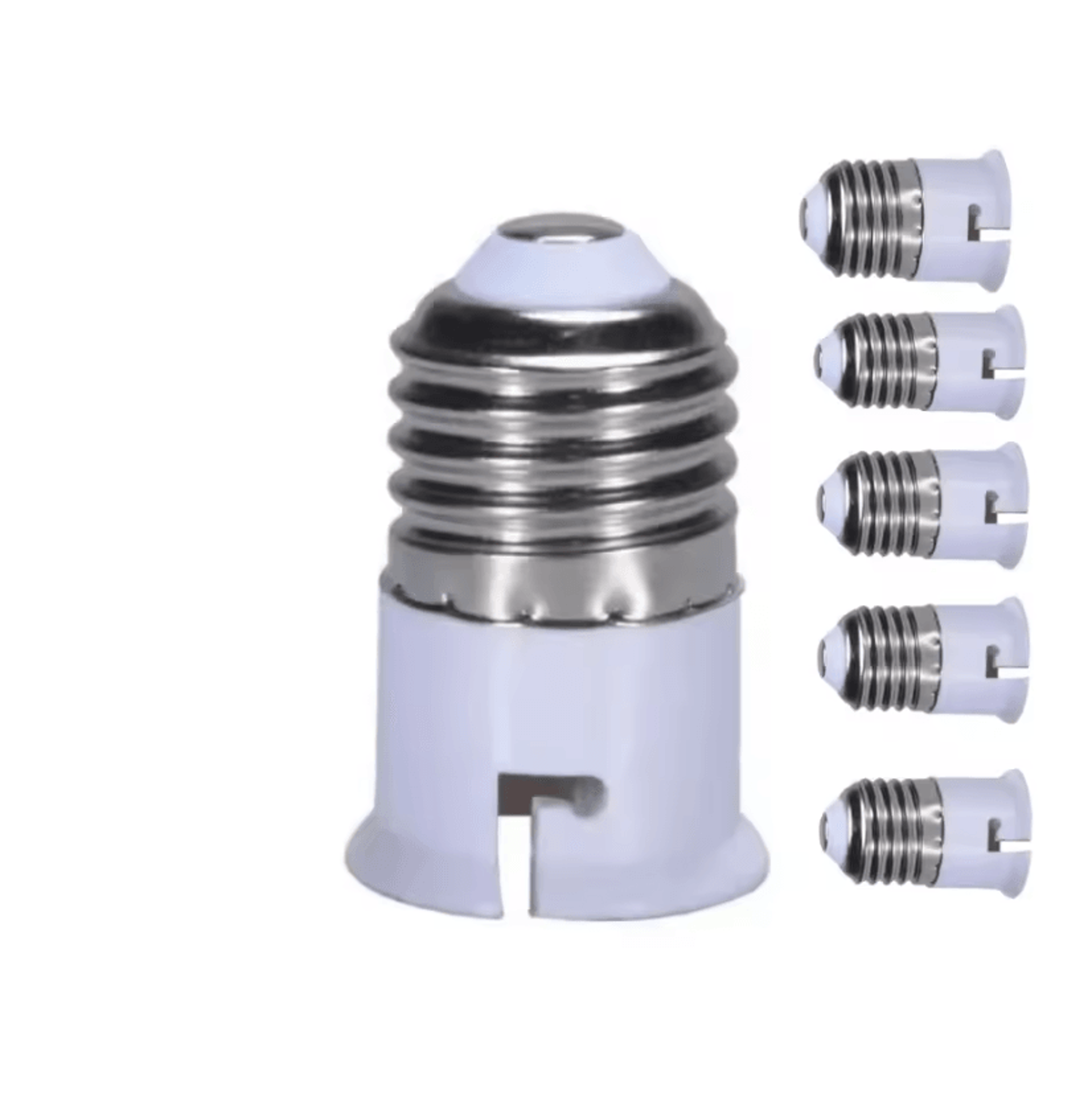 6Pc Bulb Holder E27 To B22 Adapter Converter E26 Light Socket To B22 Light Bulb Base Socket Fits LE 0