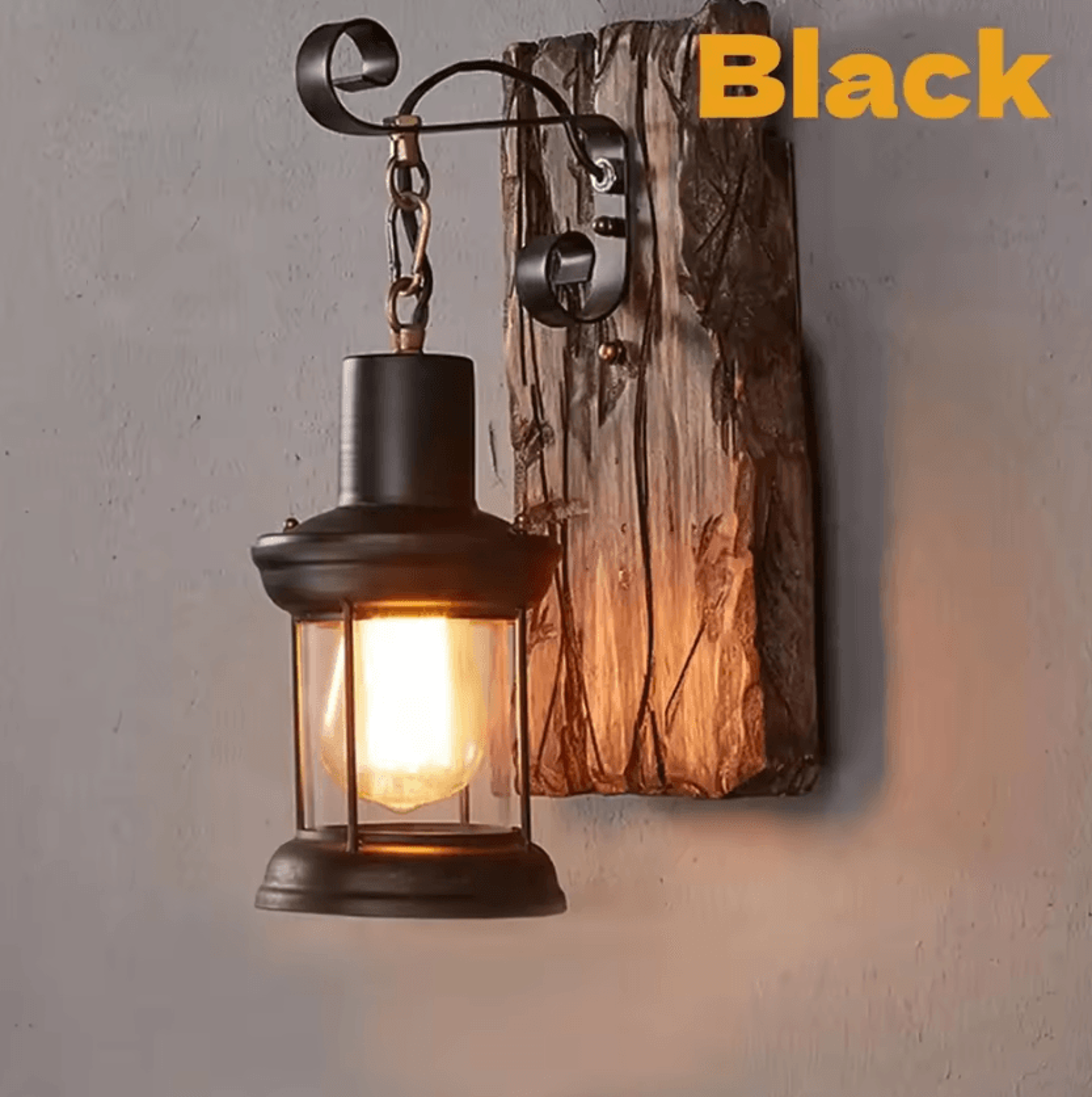 Antique Industrial Wood Wall Sconce Rustic Iron Metal Wall Lamp For Bar Loft And Corridor 4