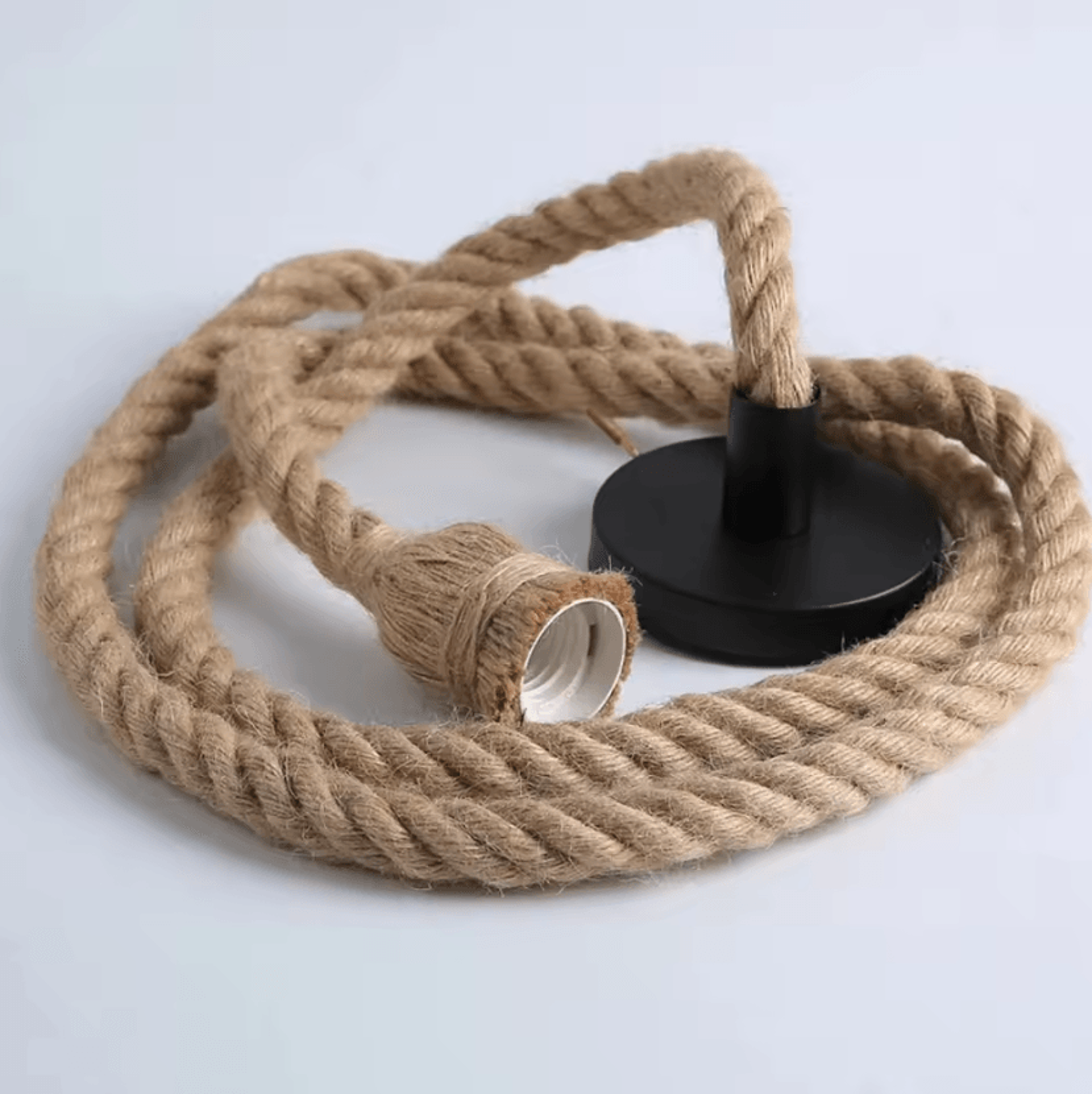 Vintage Hemp Rope Pendant Light E27 Edison Industrial Hanging Chandelier For Loft And Home Decor 2
